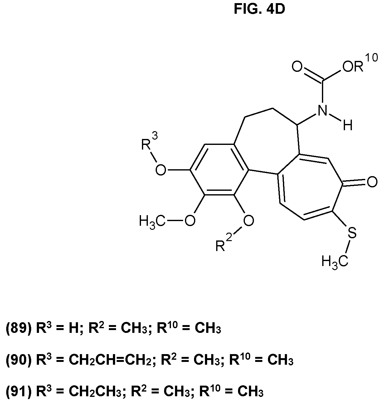 Patent US12324799 Figure 9 – Methods and uses of colchicine derivatives