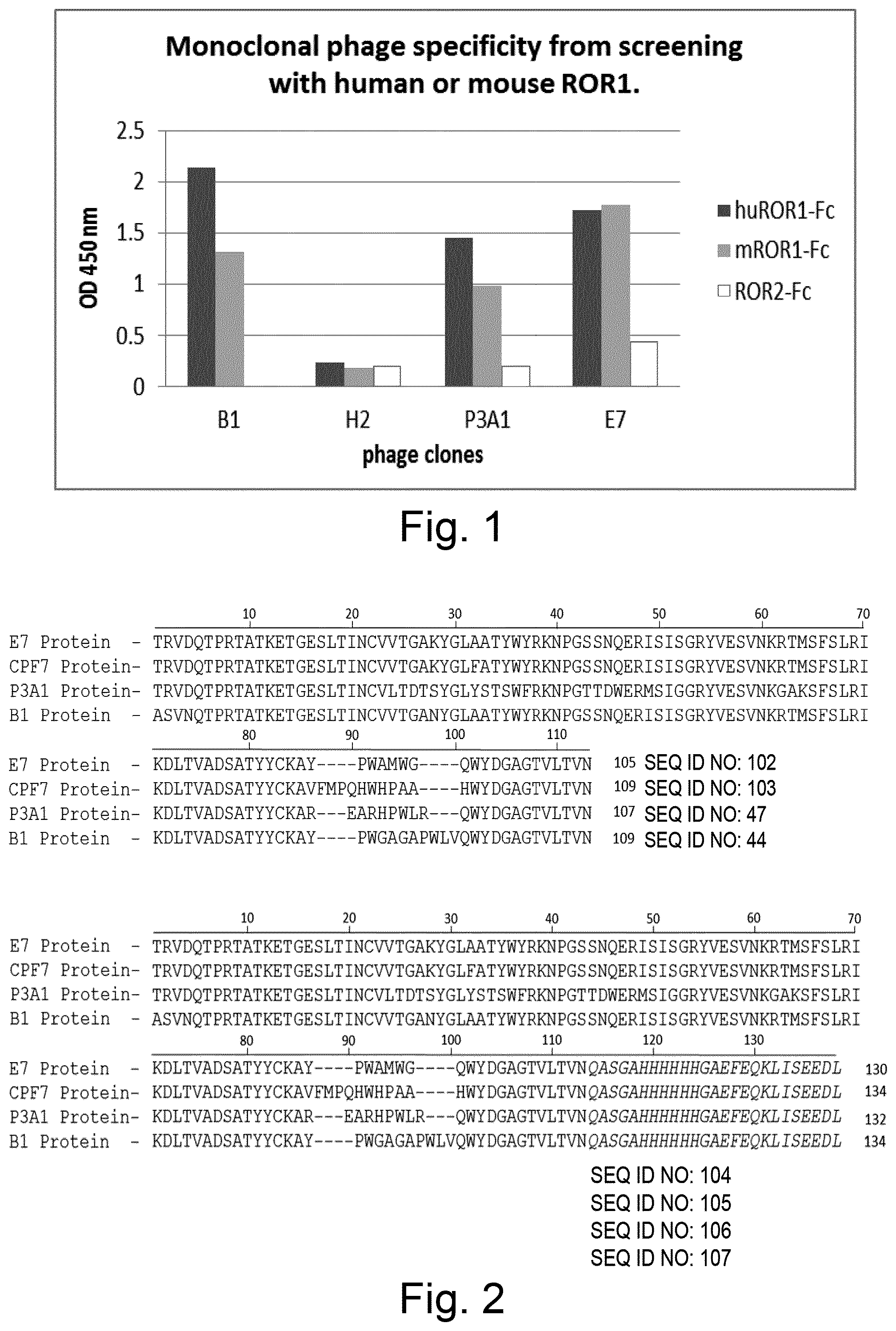 Patent US12324837 Figure 1 – ROR1-specific antigen binding molecules