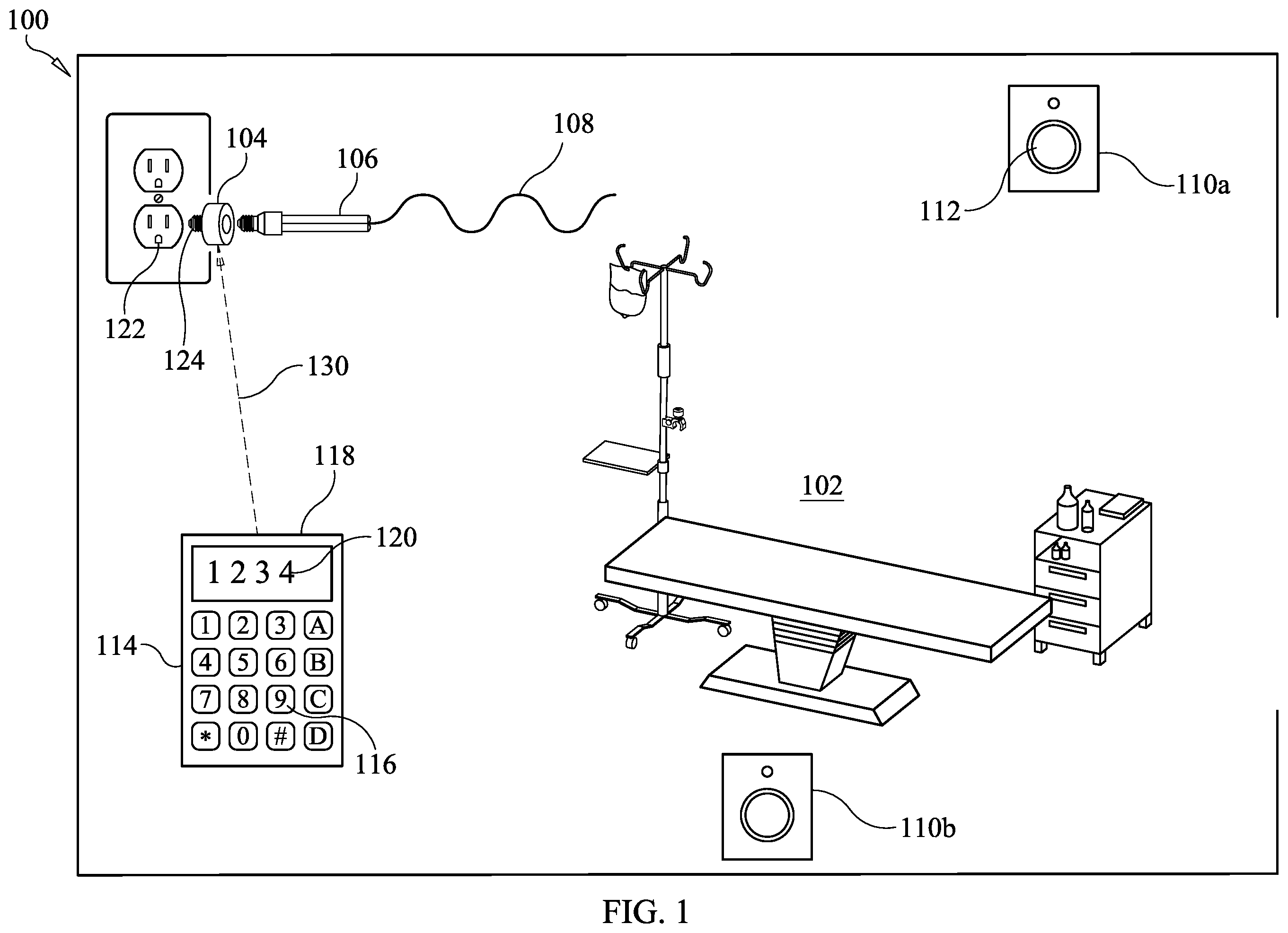 Patent US12324865 Figure 1 – Automated germicidal inhibitor system and method of operation