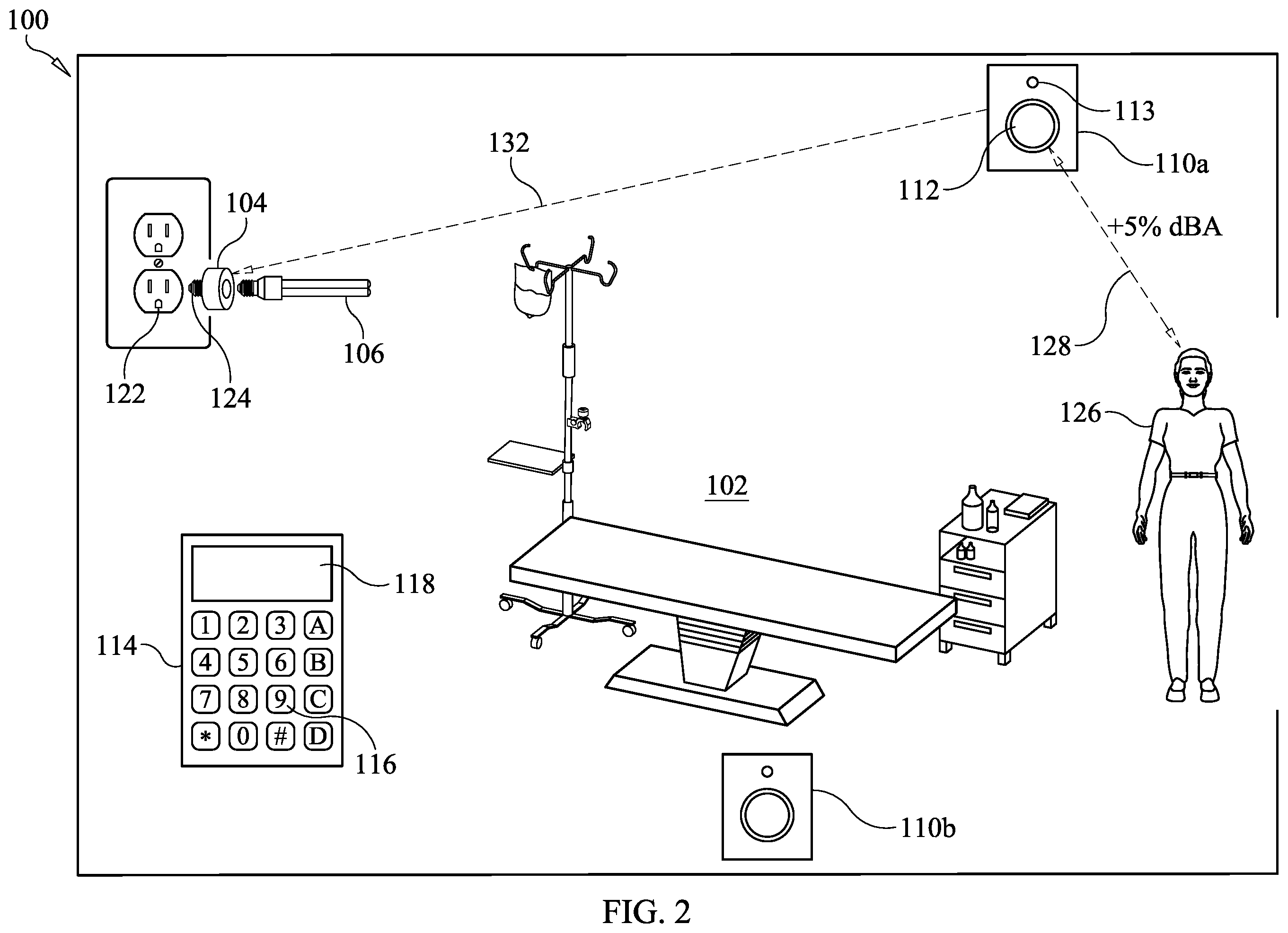 Patent US12324865 Figure 2 – Automated germicidal inhibitor system and method of operation