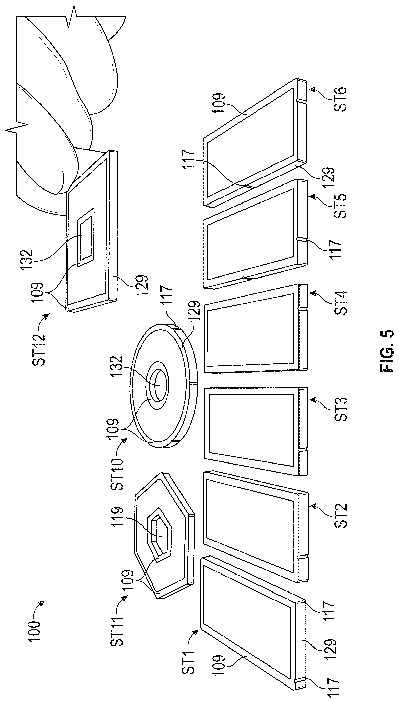 Patent US12324876 Figure 5 – Fluid reactors