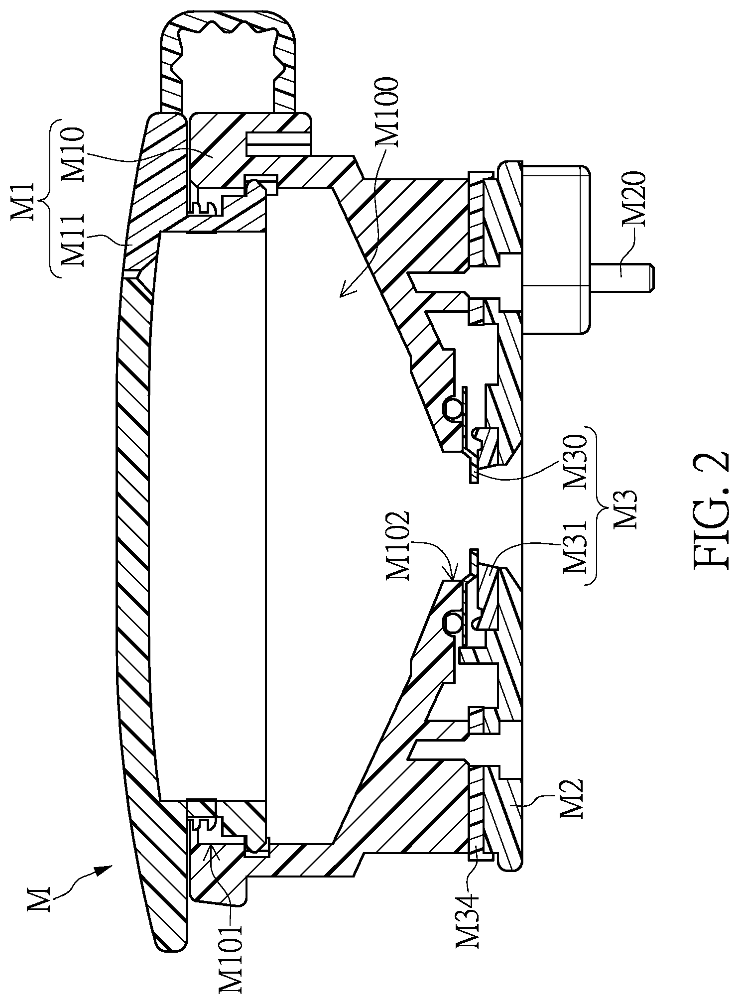 Patent US12324879 Figure 2 – Drug delivery container and nebulizer device