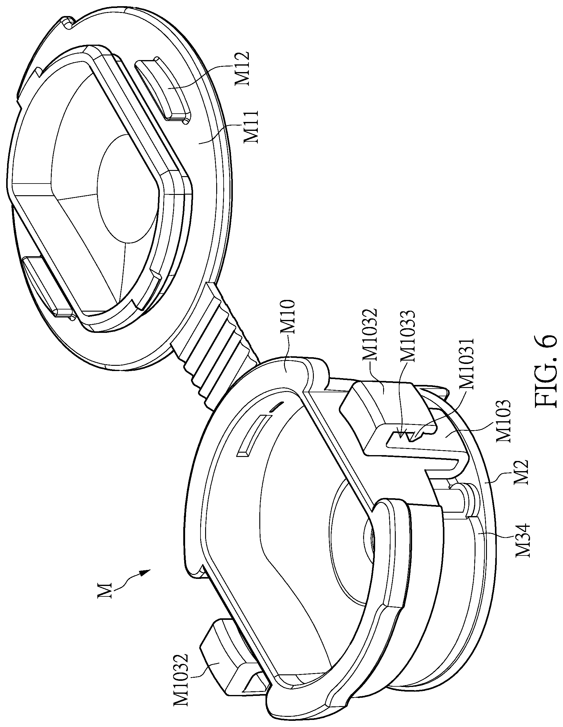 Patent US12324879 Figure 6 – Drug delivery container and nebulizer device