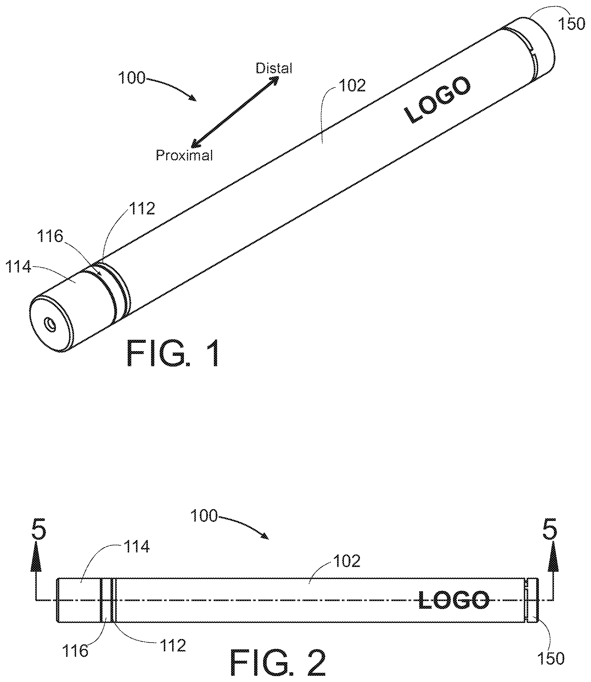 Patent US12324880 Figure 1 – Vaporizer cartridge and airflow path therethrough
