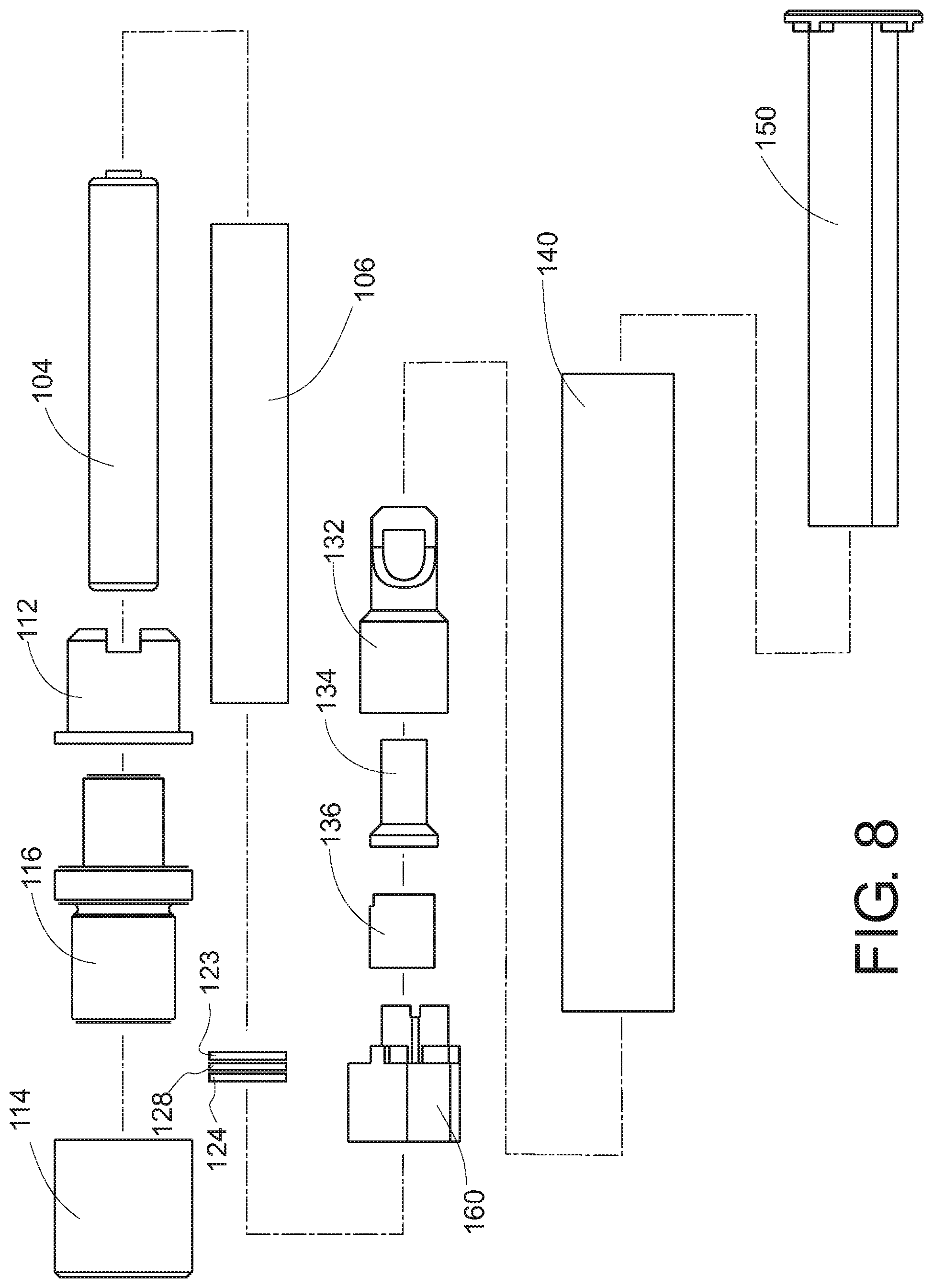 Patent US12324880 Figure 5 – Vaporizer cartridge and airflow path therethrough