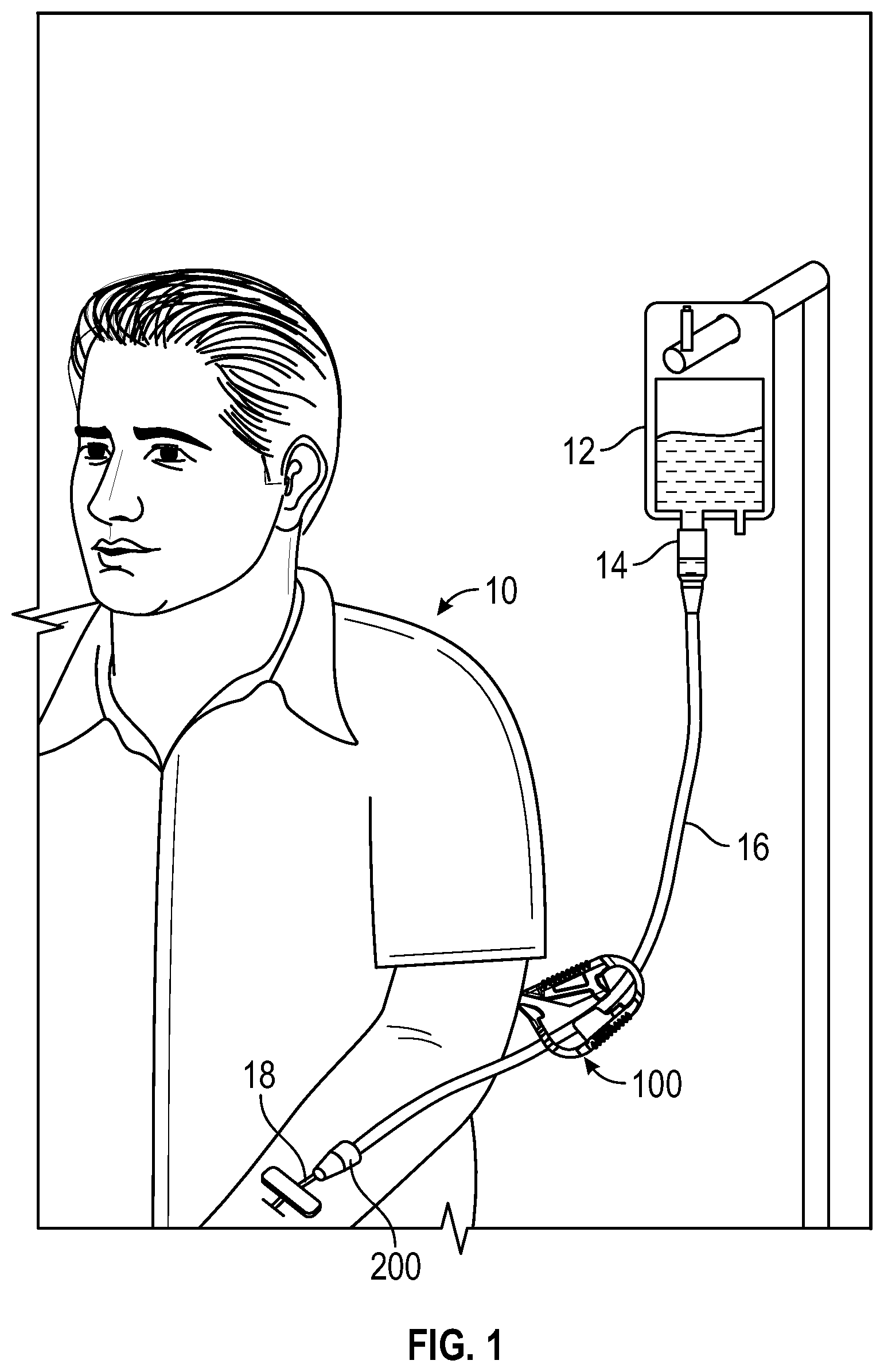 Patent US12324896 Figure 1 – Fluid-fitting tool