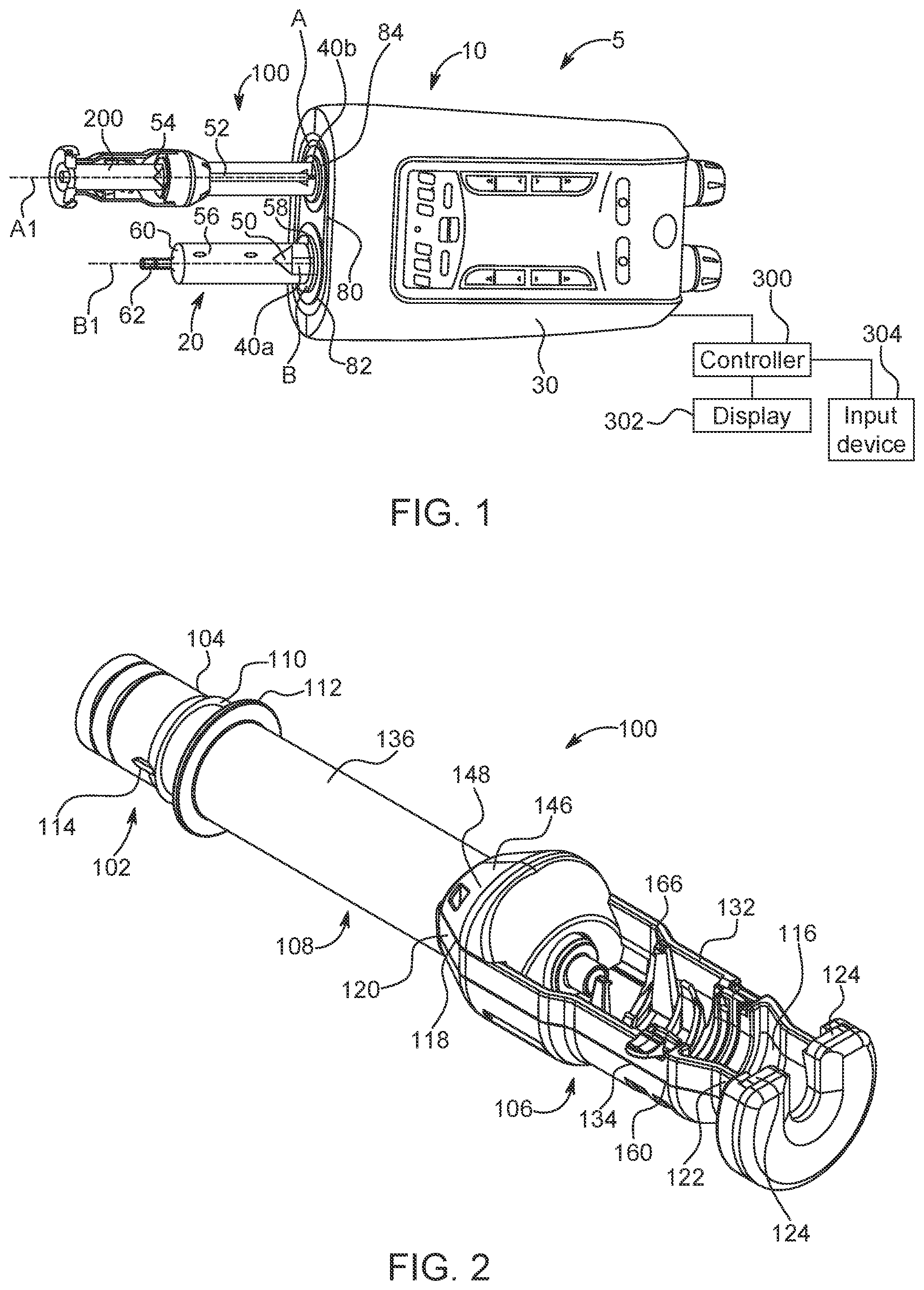 Patent US12324898 Figure 1 – Injector systems and syringe adapters for use therewith