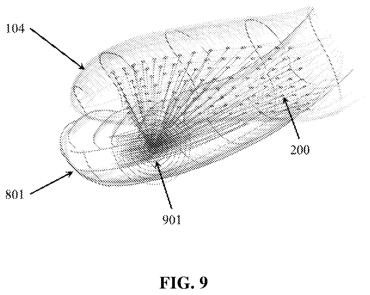 Patent US12324910 Figure 9 – Visual prosthesis employing ventricular or endovascular neural electrode arrays