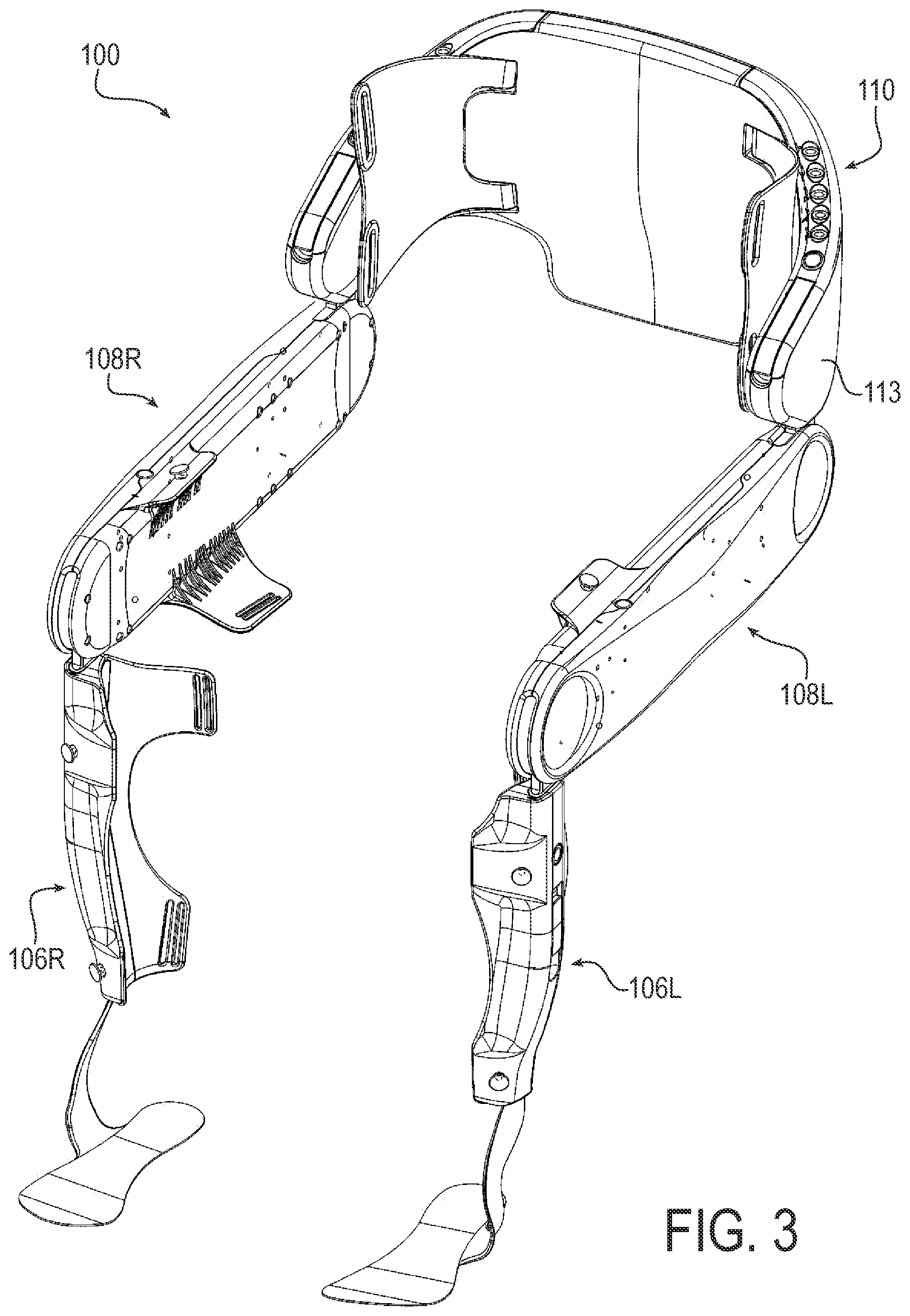 Patent US12324914 Figure 3 – Structural integration and enhanced control of functional electrical stimulation in an exoskeleton device