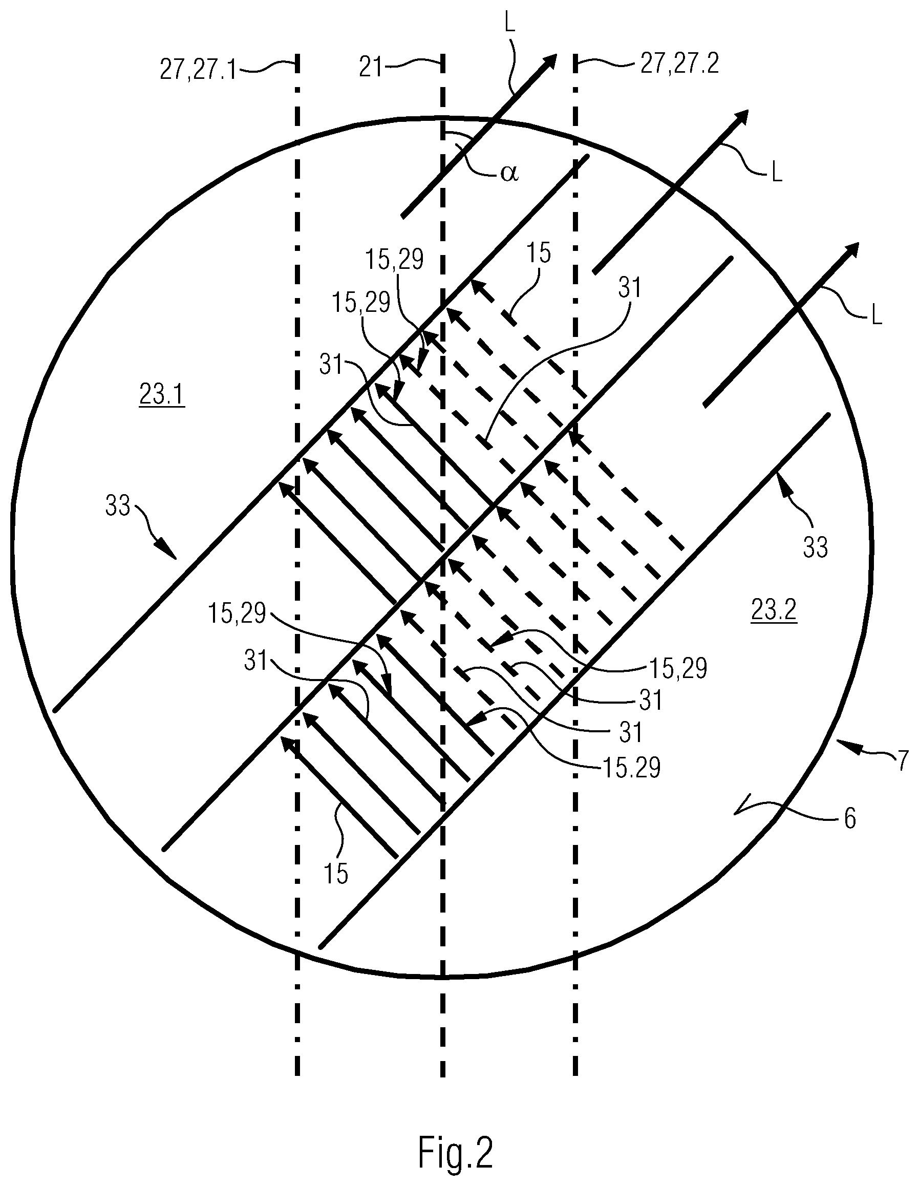Patent US12324932 Figure 2 – Method and planning device for planning a locally selective irradiation of a working area, computer program, method and manufacturing device for additively manufacturing an object from a powder material