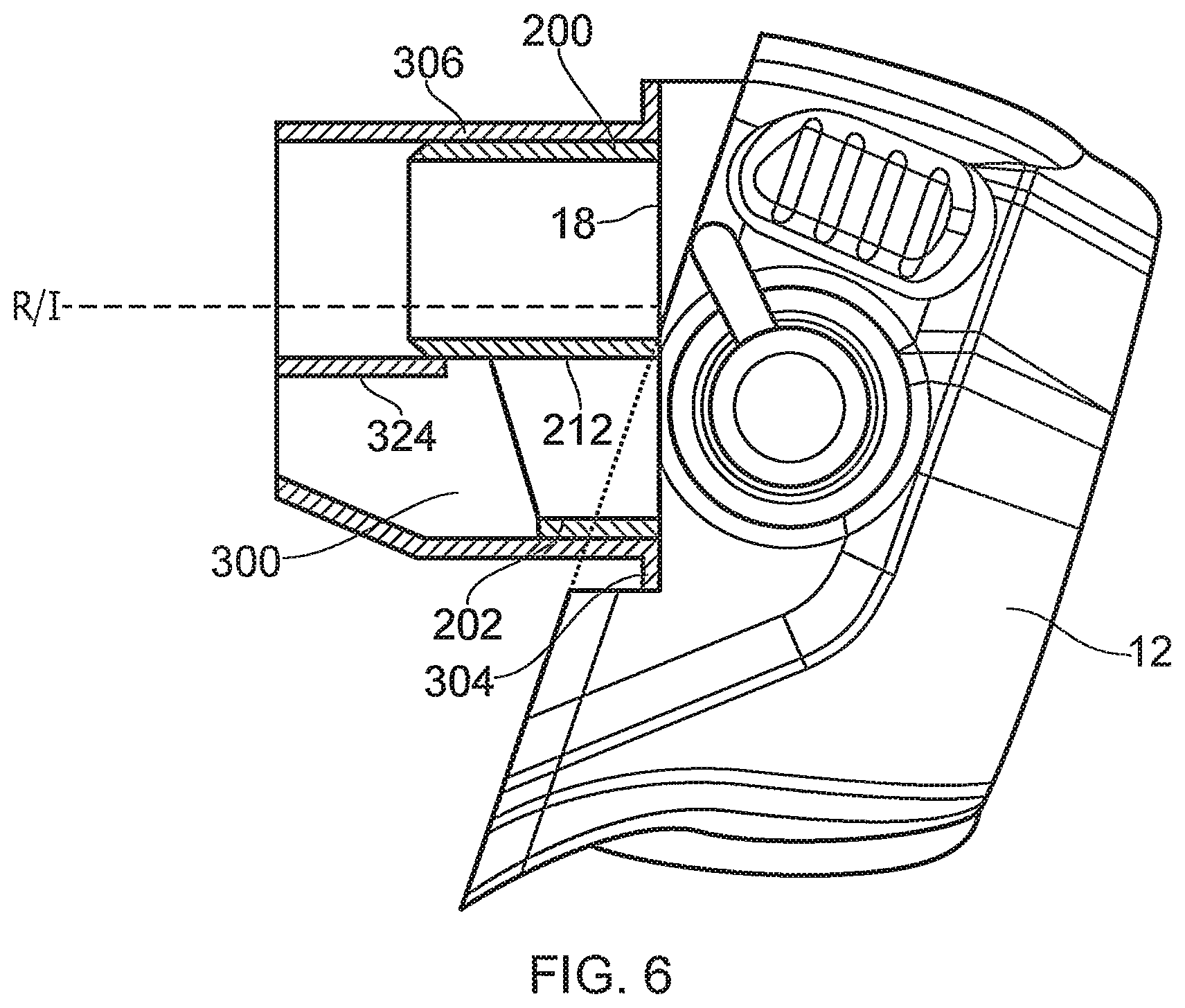 Patent US12324938 Figure 6 – Connection apparatus for breathing apparatus