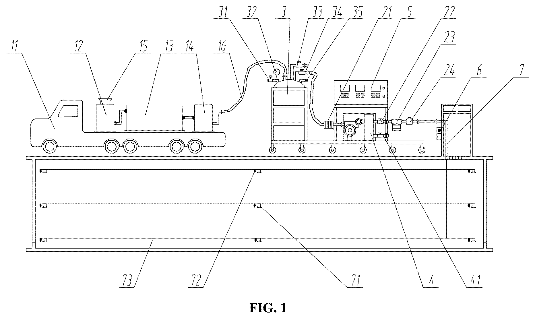 Patent US12324939 Figure 1 – Mobile liquid nitrogen fire extinguishing system and method for utility tunnel