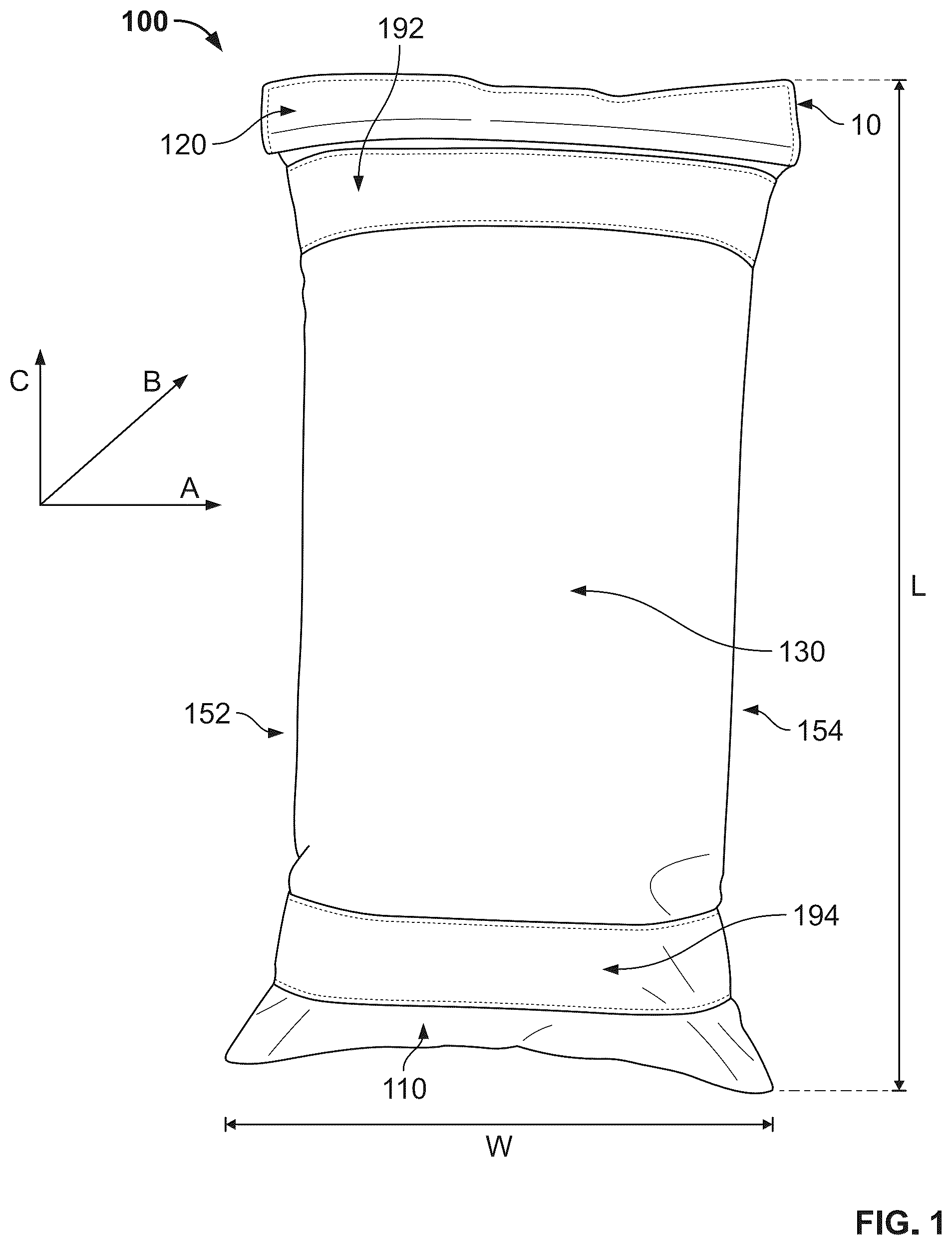 Patent US12324942 Figure 1 – Exercise bag system with multi-locking closure system