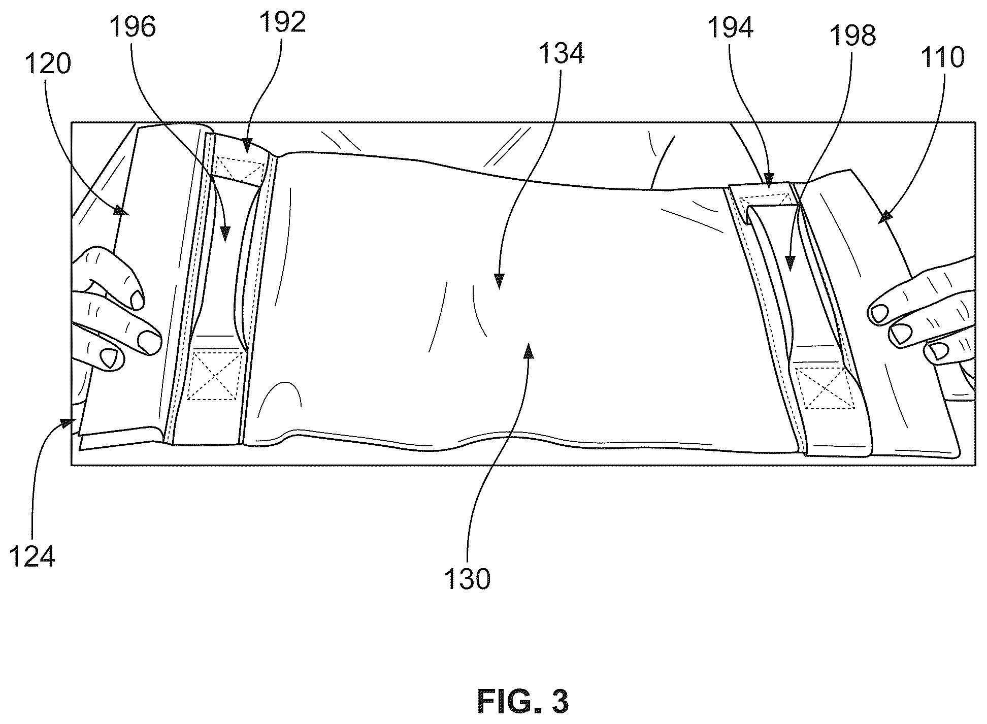 Patent US12324942 Figure 3 – Exercise bag system with multi-locking closure system