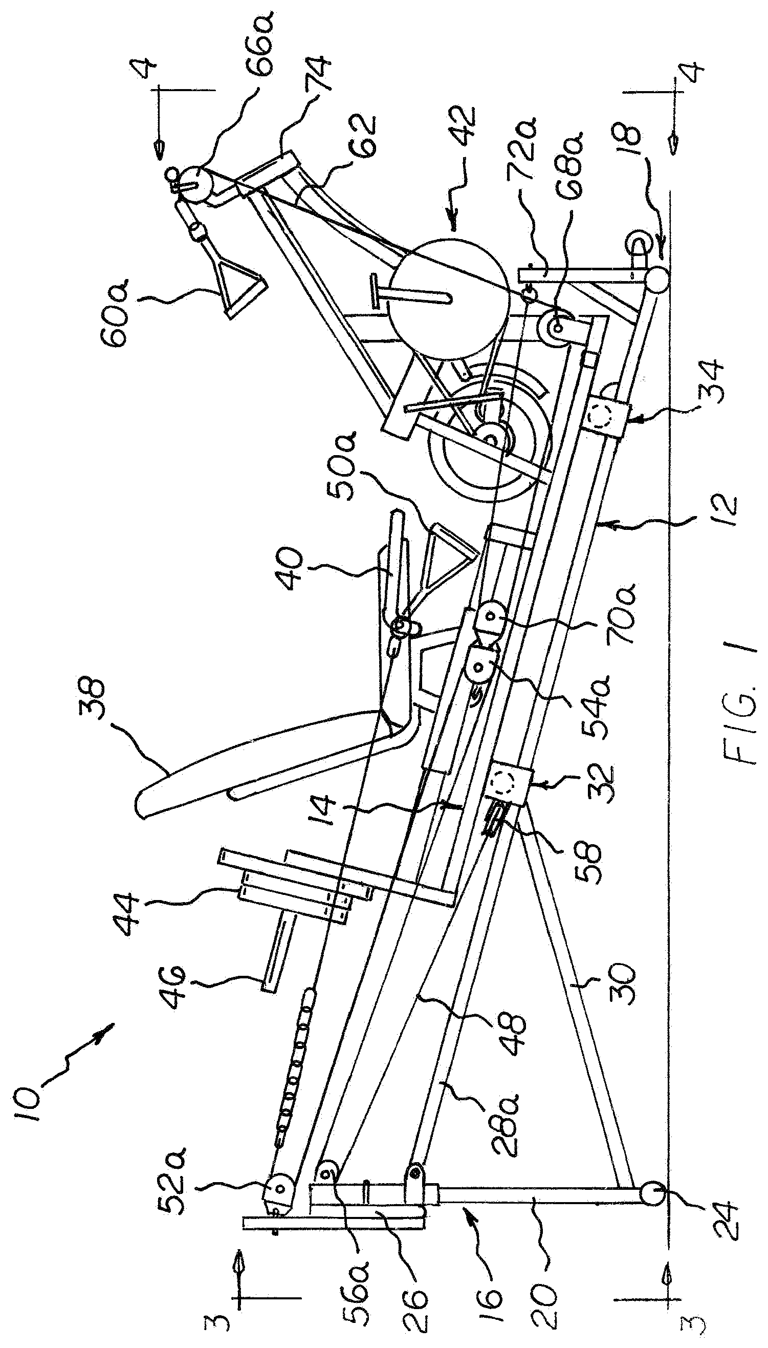 Patent US12324944 Figure 1 – Exercise machine