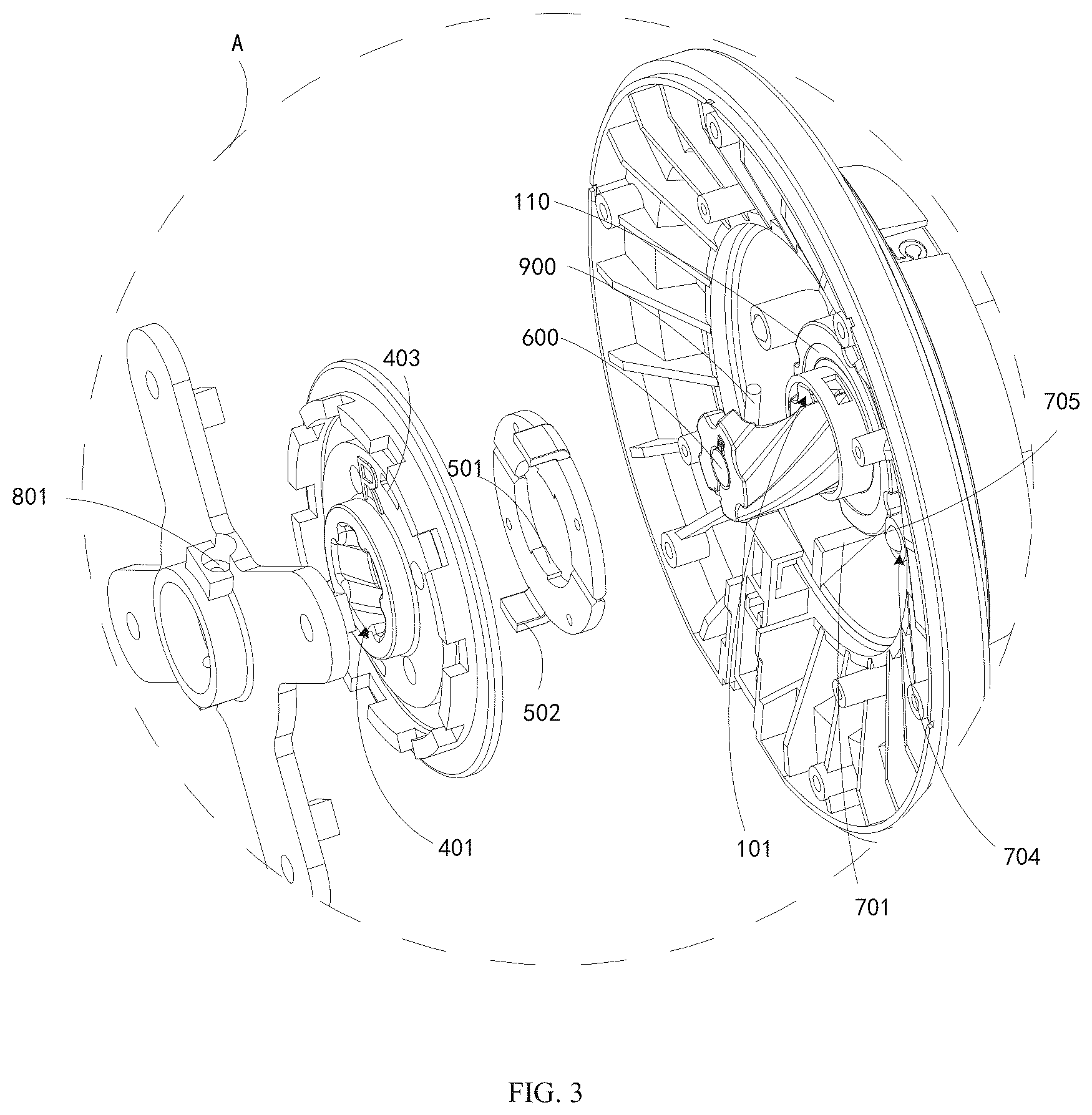 Patent US12324946 Figure 3 – Fast adjustable dumbbell