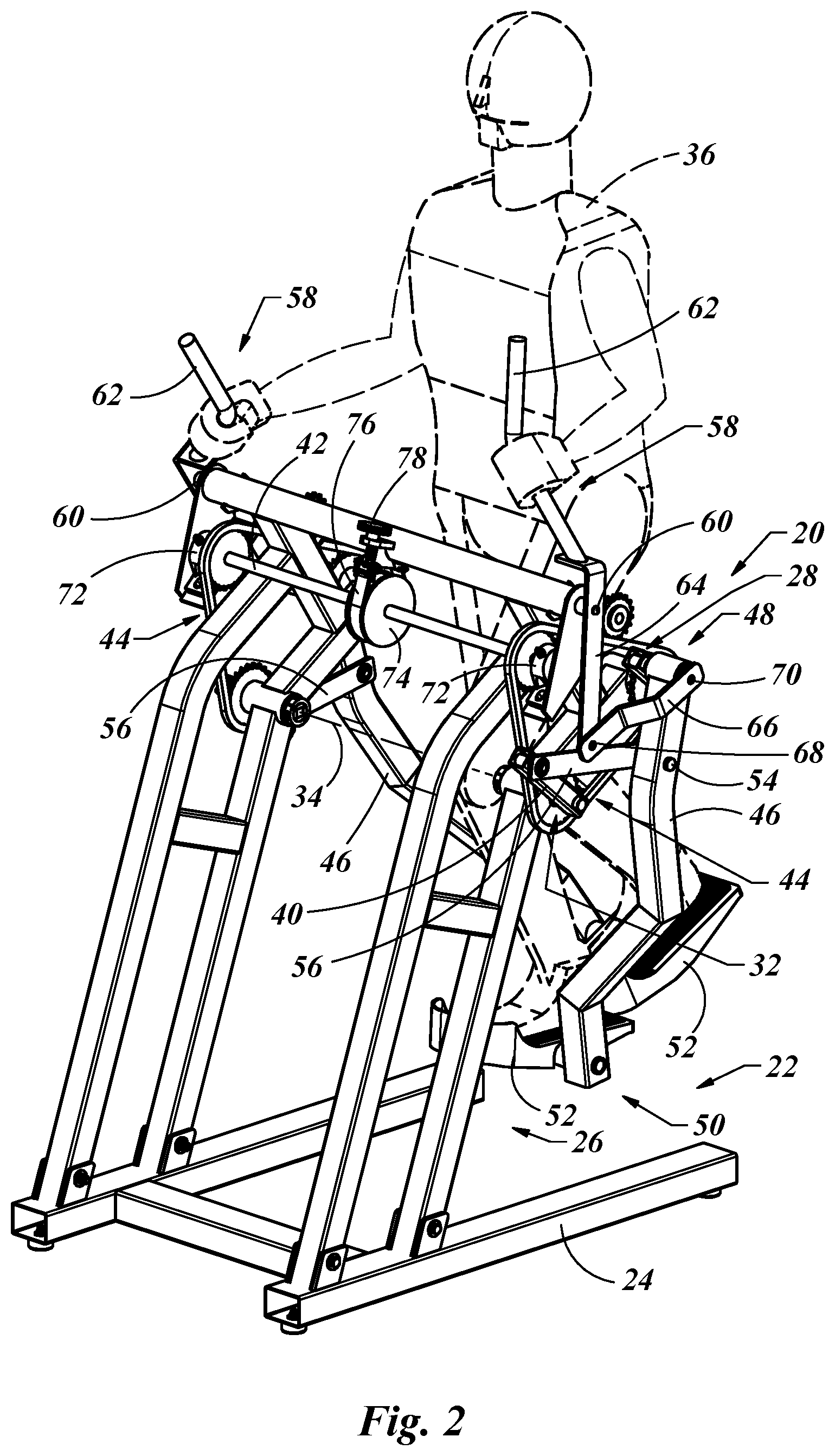 Patent US12324948 Figure 2 – Exercise device