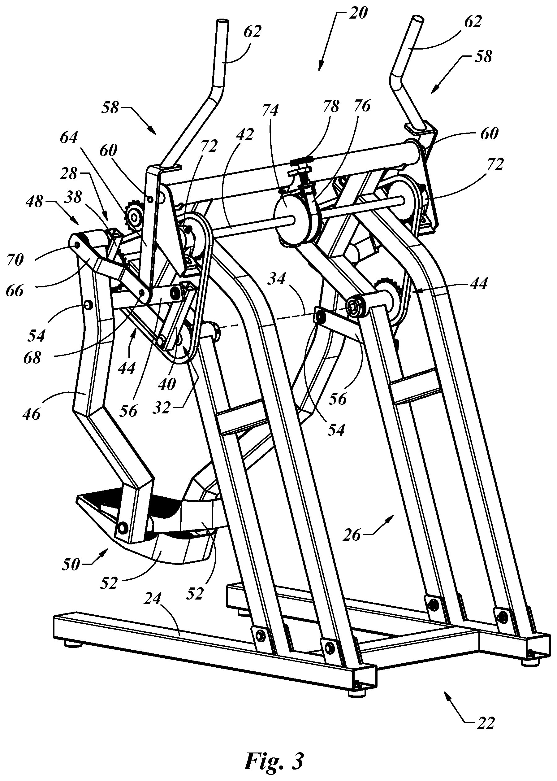 Patent US12324948 Figure 3 – Exercise device