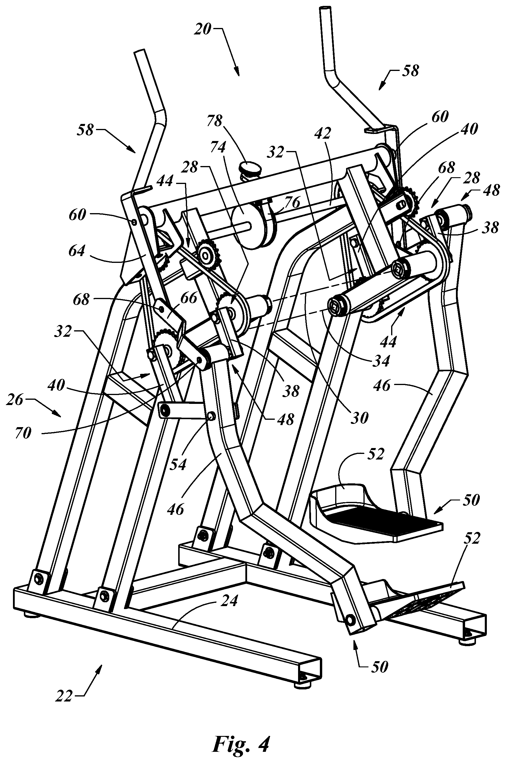 Patent US12324948 Figure 4 – Exercise device