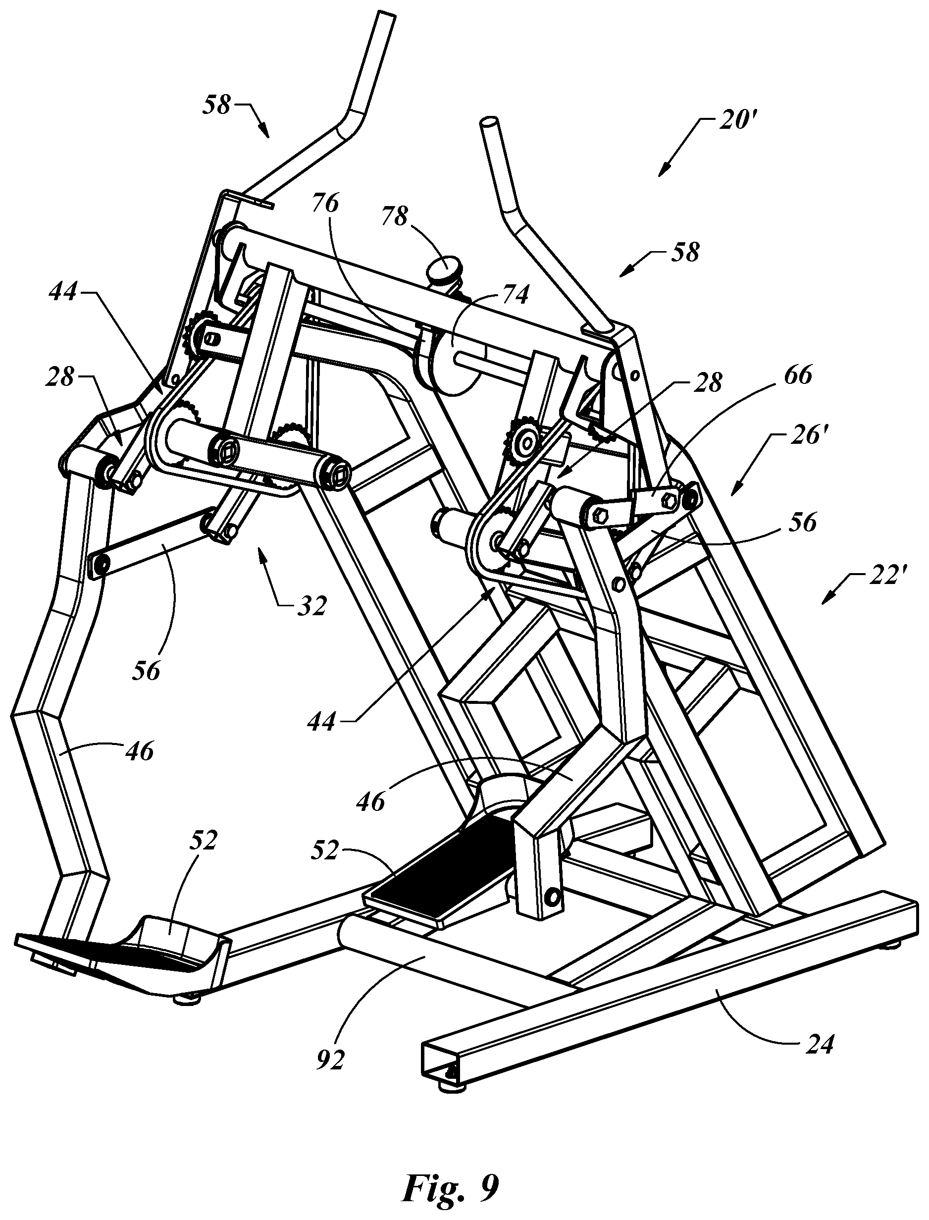 Patent US12324948 Figure 9 – Exercise device