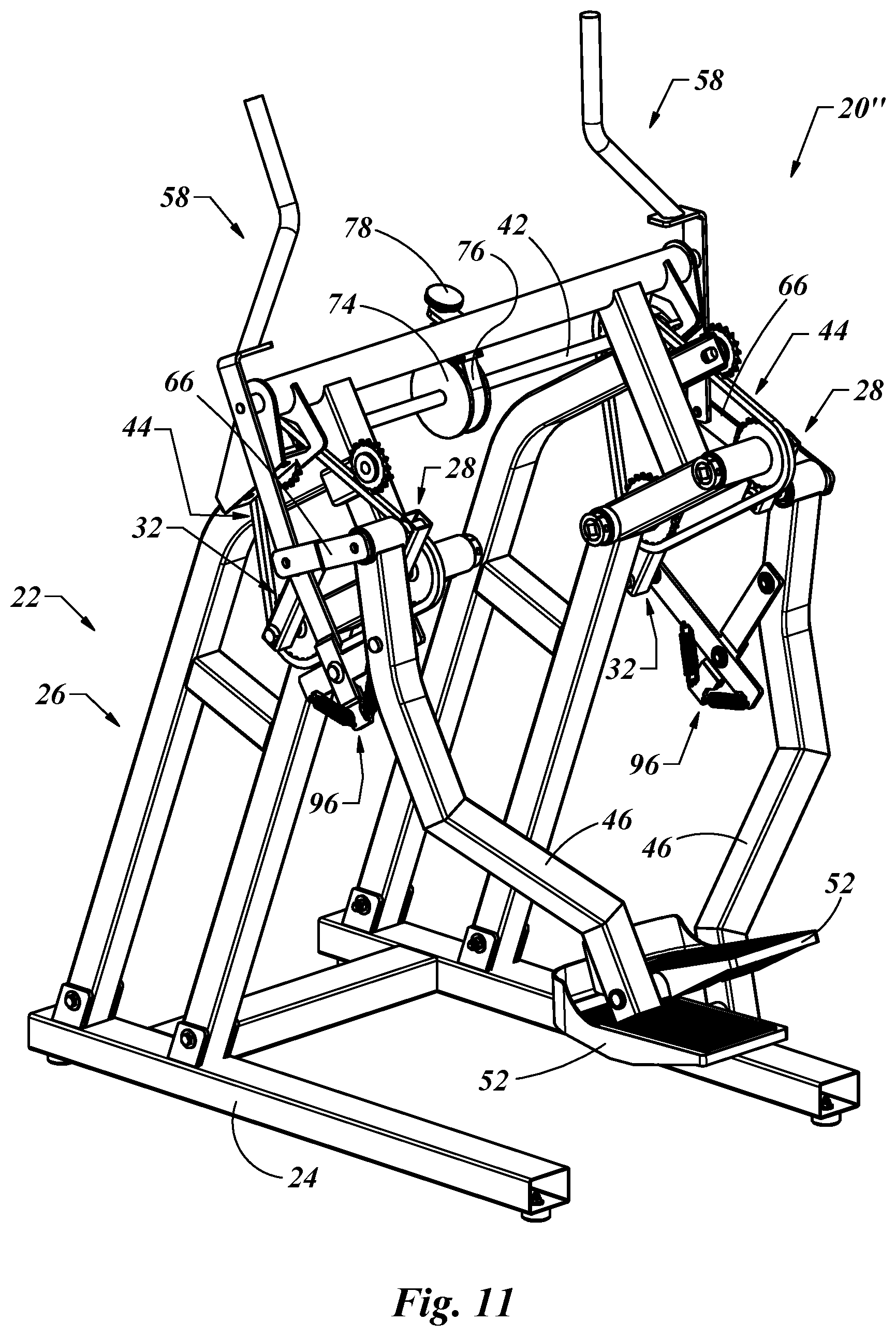 Patent US12324948 Figure 11 – Exercise device