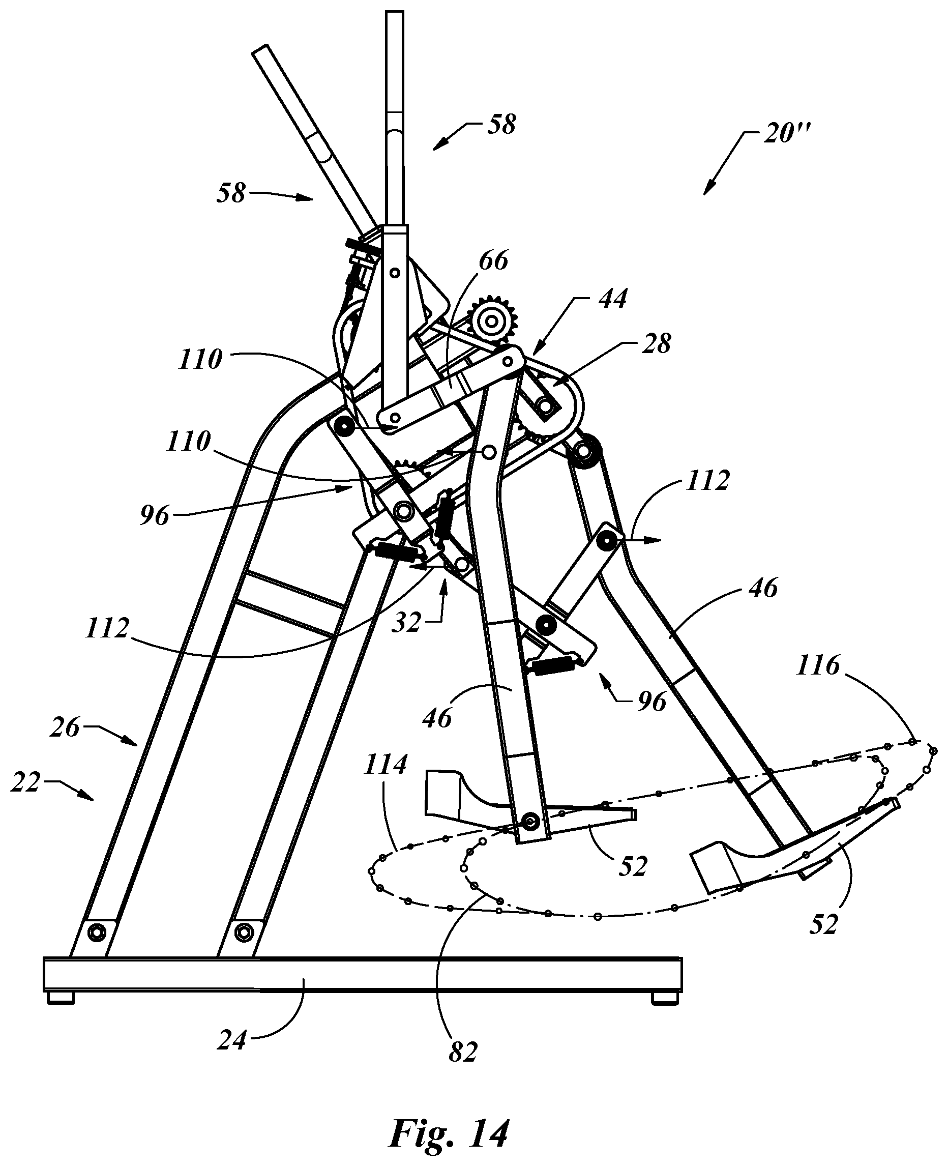 Patent US12324948 Figure 14 – Exercise device