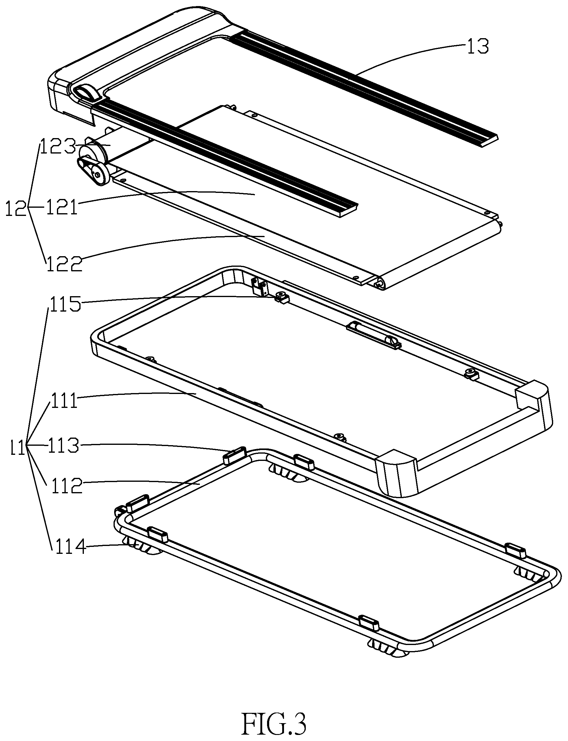 Patent US12324951 Figure 3 – Treadmill