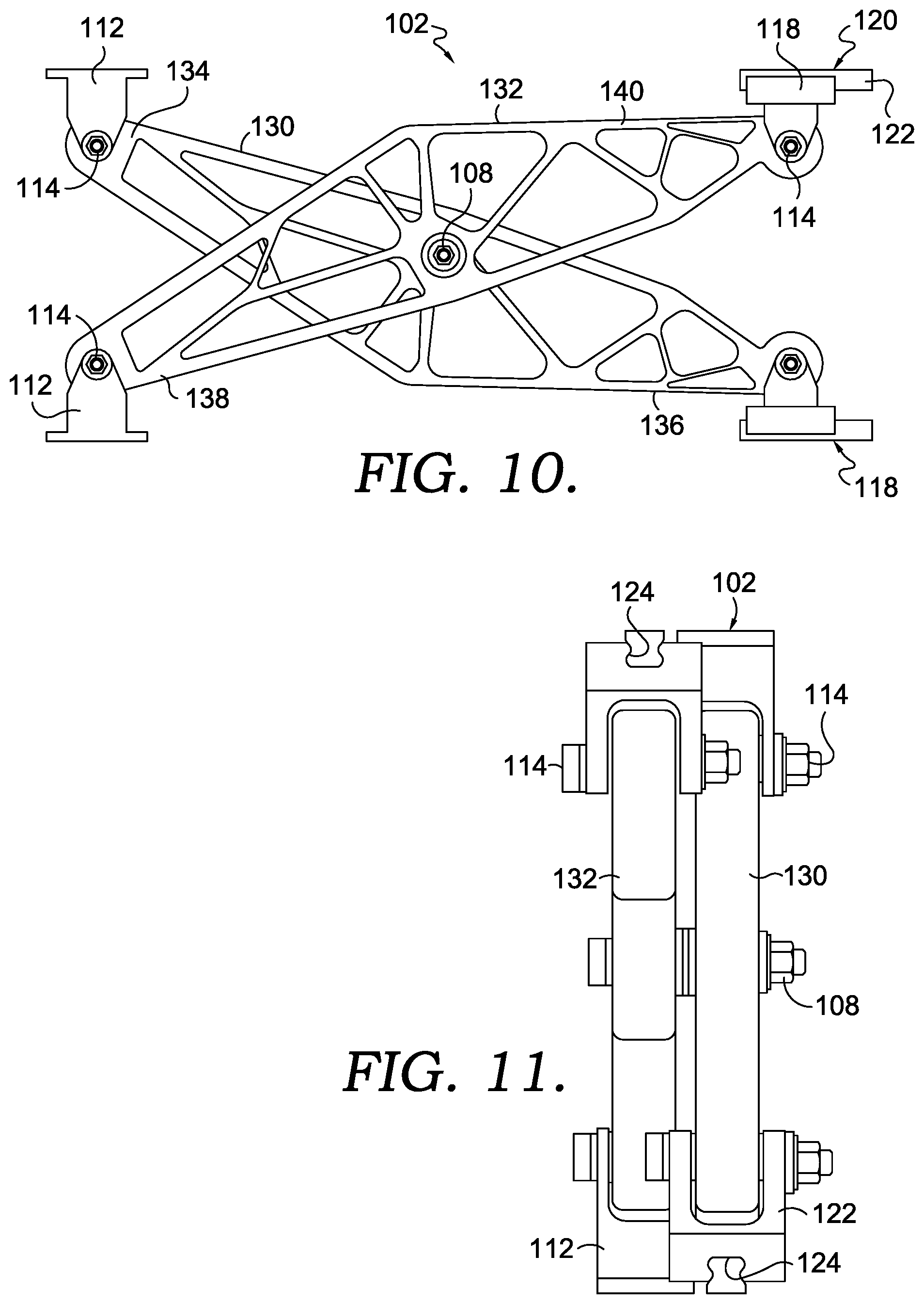 Patent US12324952 Figure 7 – Treadmill with vertically displaceable platform