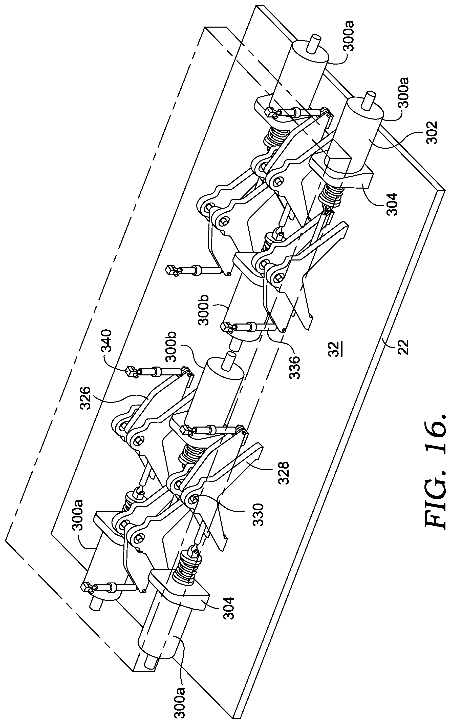 Patent US12324952 Figure 10 – Treadmill with vertically displaceable platform