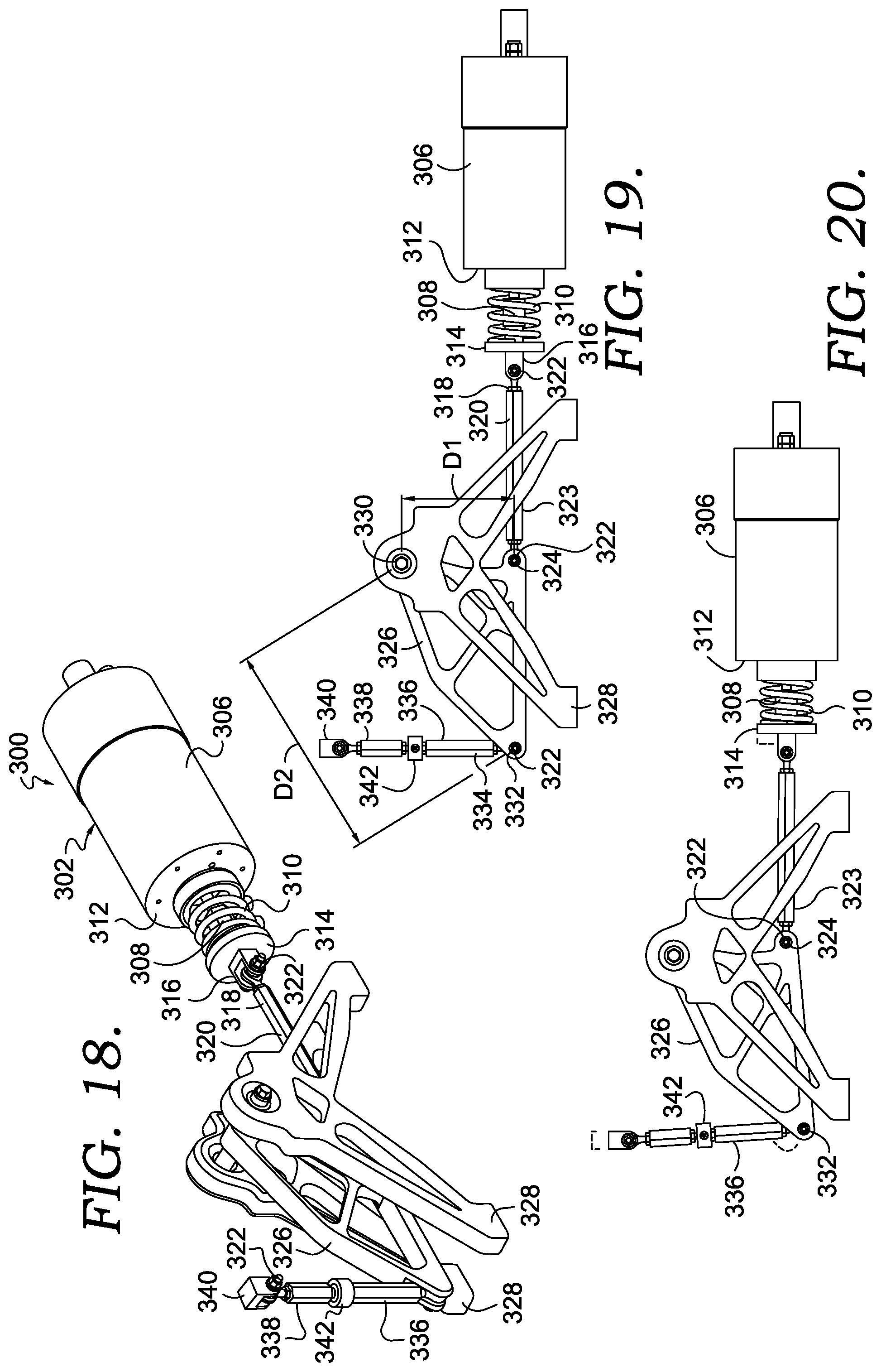 Patent US12324952 Figure 12 – Treadmill with vertically displaceable platform