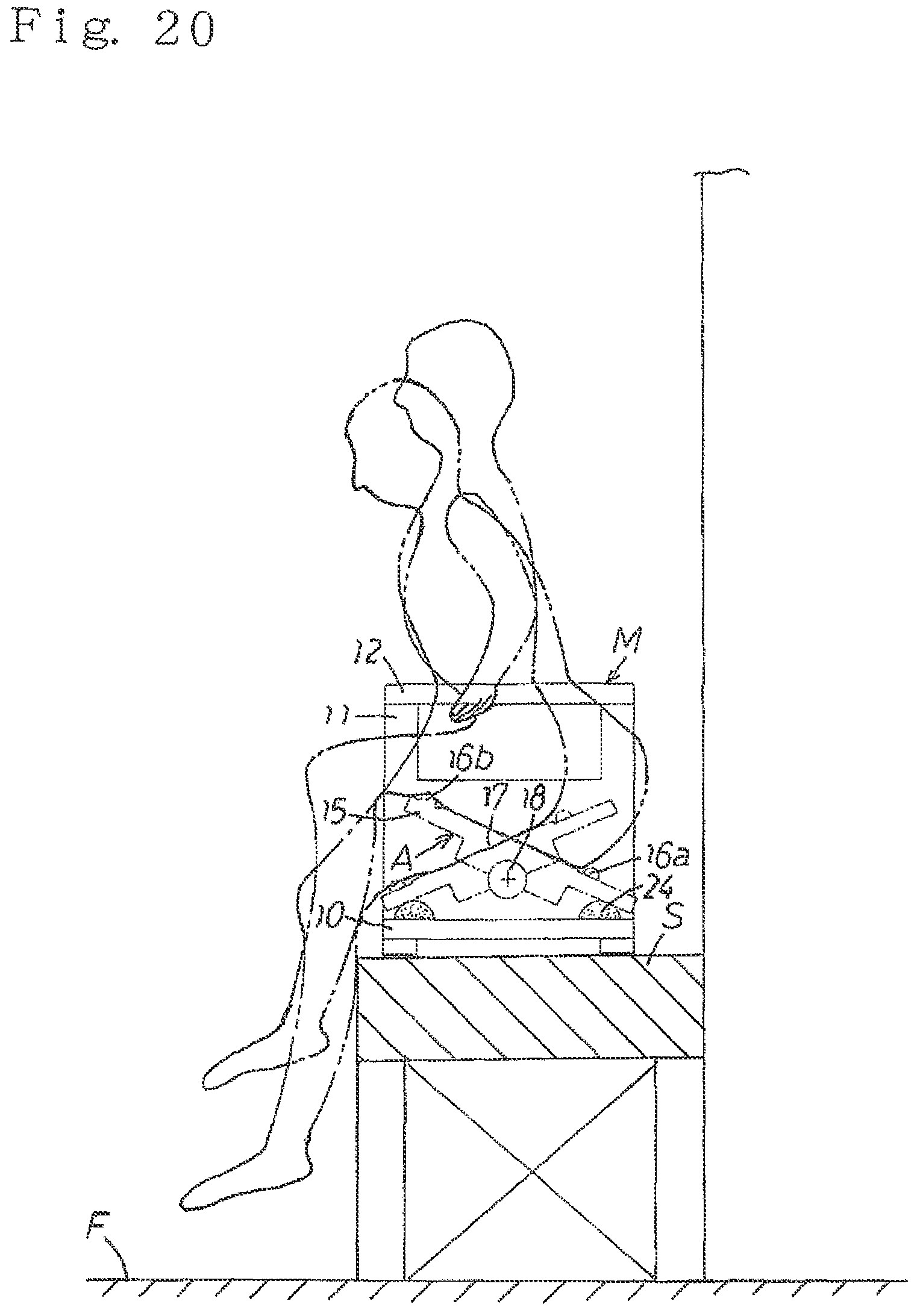 Patent US12324954 Figure 17 – Legless chair type seesaw exercise device