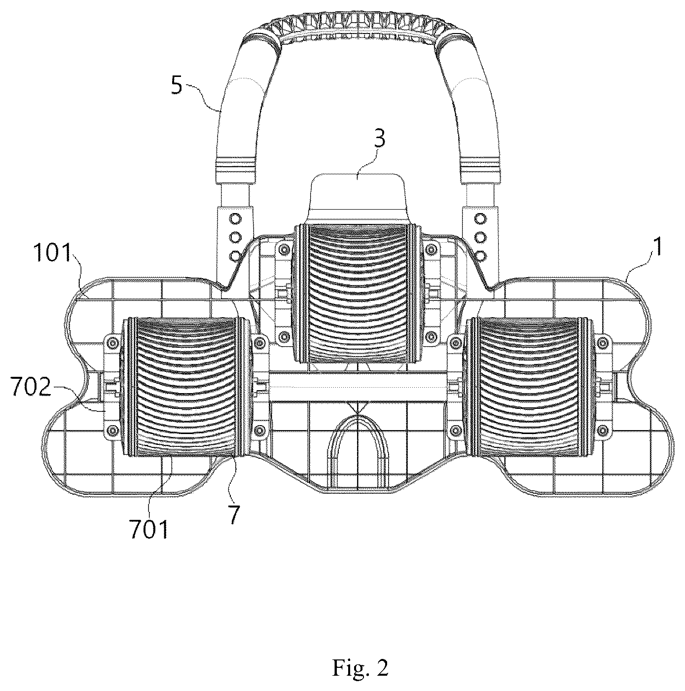 Patent US12324956 Figure 2 – Abdominal exercise wheel