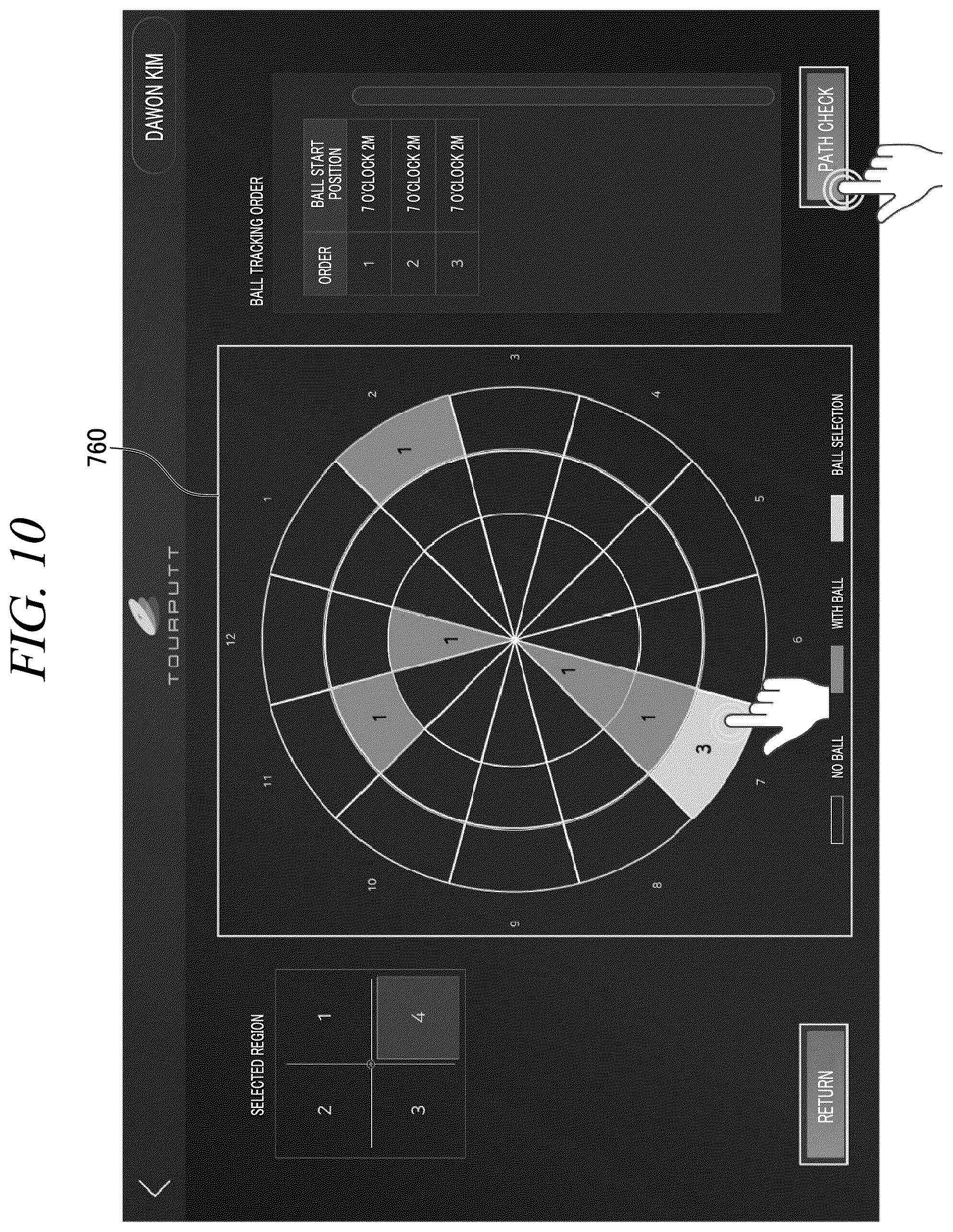 Patent US12324959 Figure 9 – Putting guide system