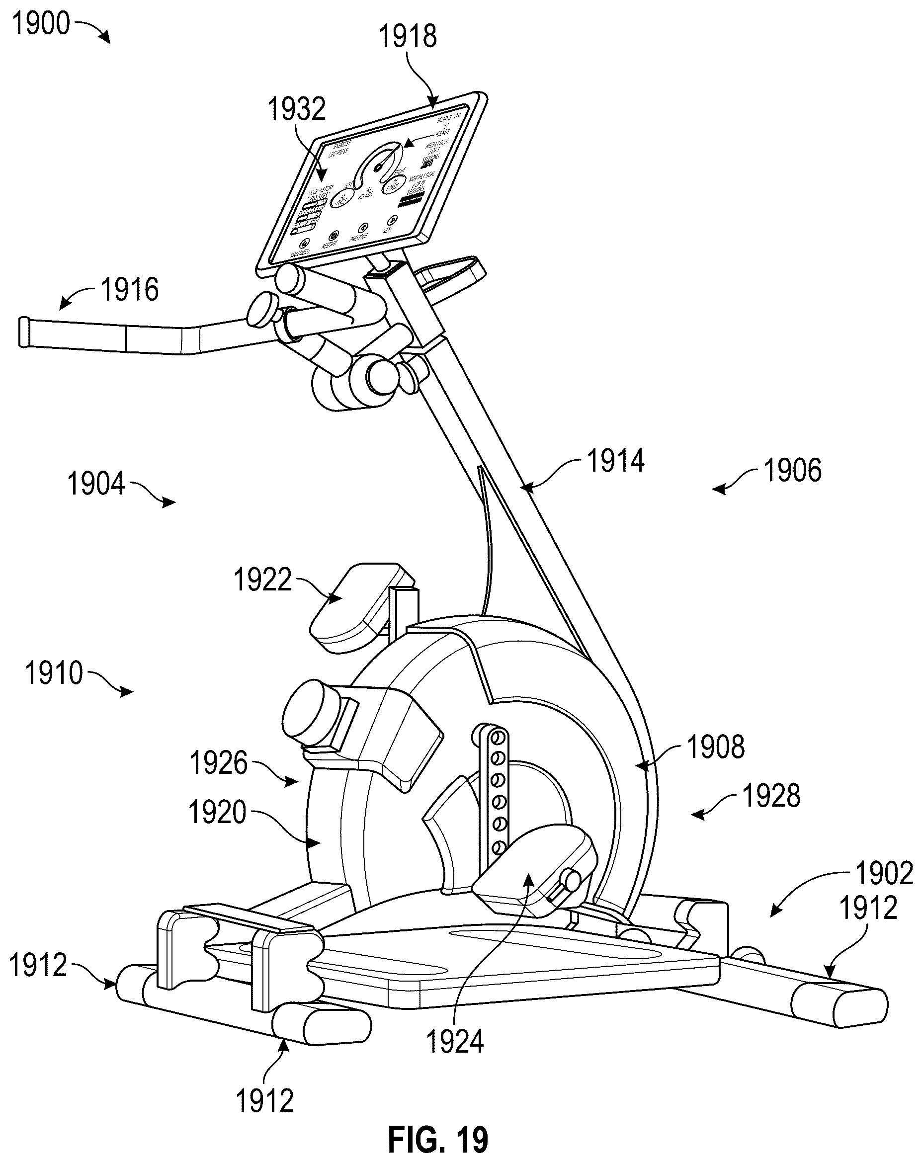 Patent US12324961 Figure 19 – Method and system for using artificial intelligence to present a user interface representing a user's progress in various domains
