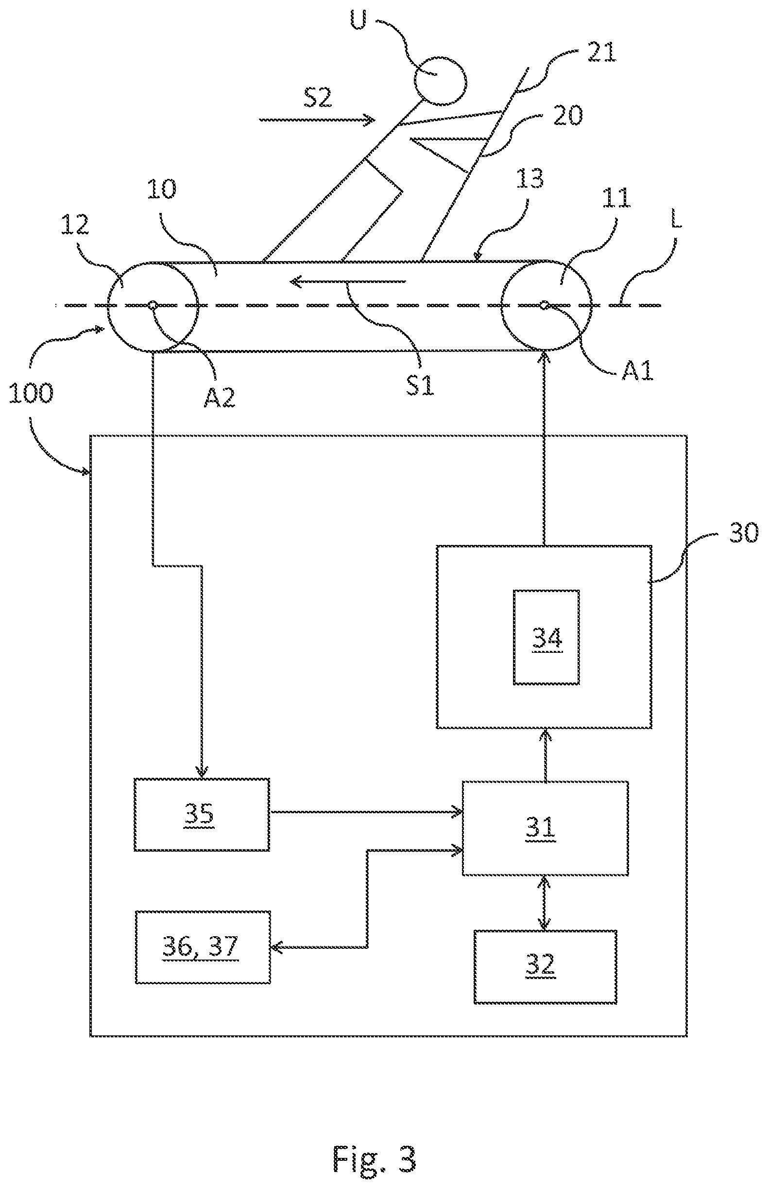 Patent US12324962 Figure 3 – Method for estimating a maximum power value generatable by a user during a resistance training exercise on an exercise machine and exercise machine able to implement said method