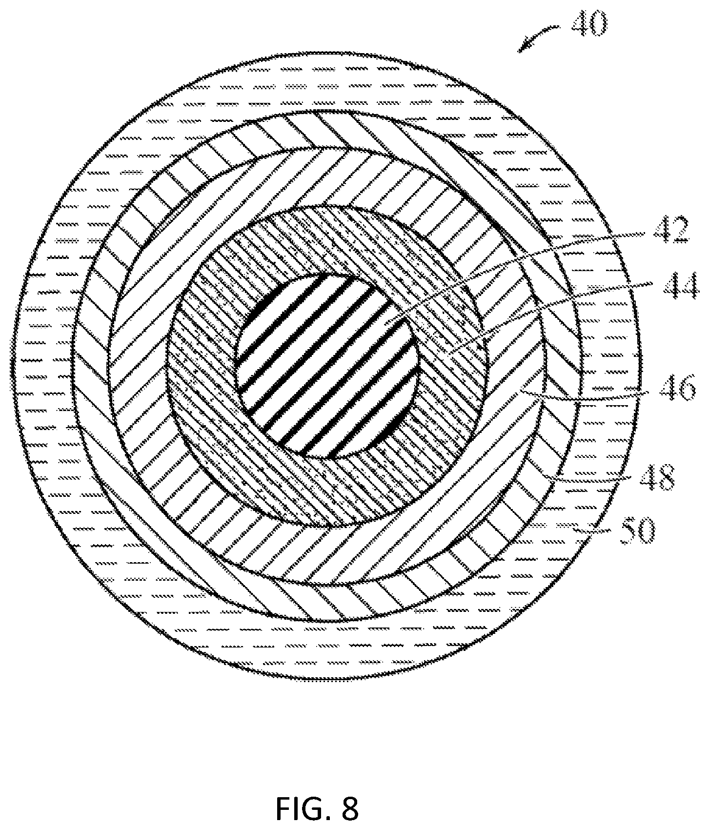 Patent US12324964 Figure 6 – Golf ball core compositions with metamaterial