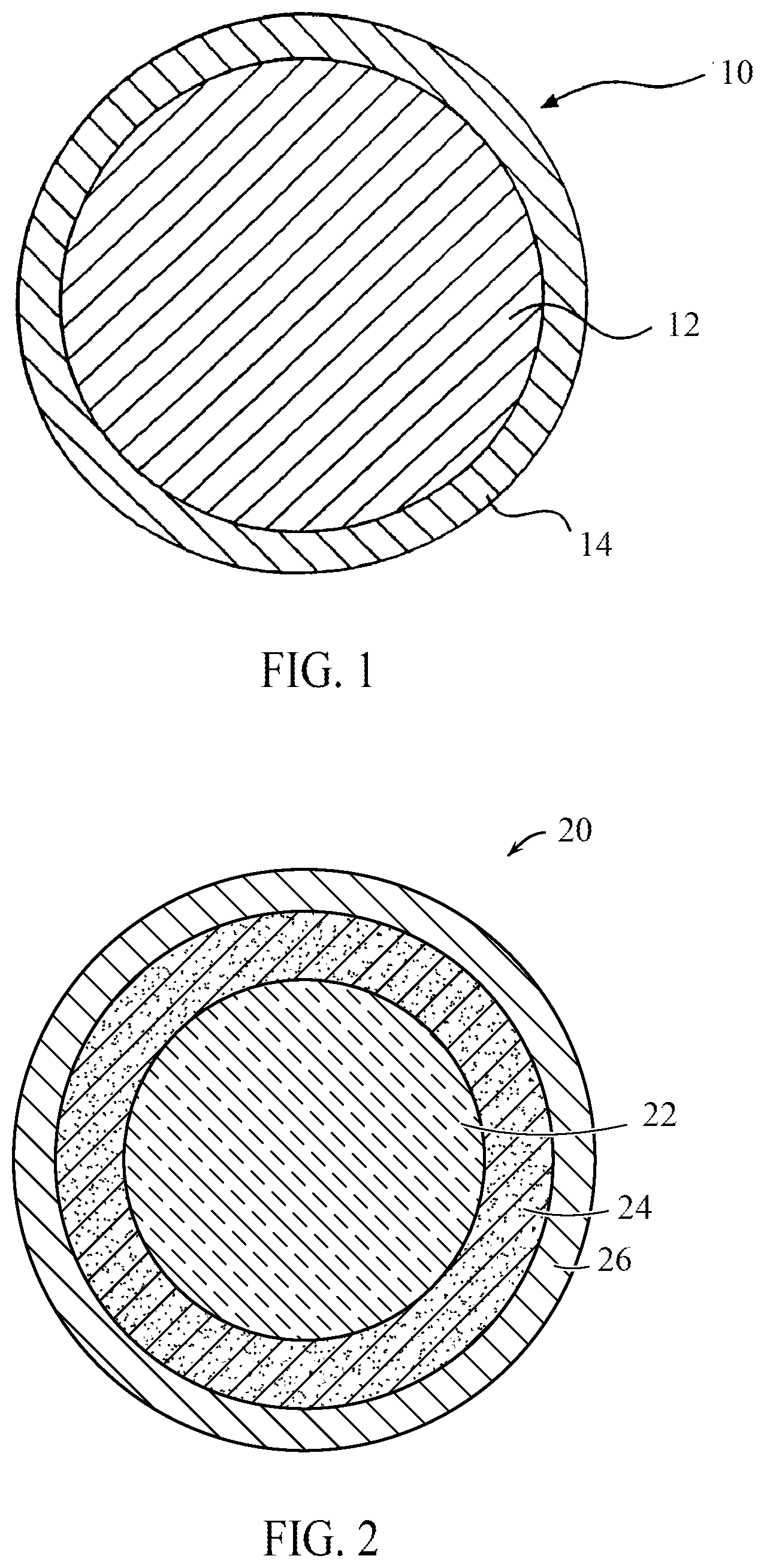 Patent US12324965 Figure 1 – High hardness gradient golf ball cores and methods of making same