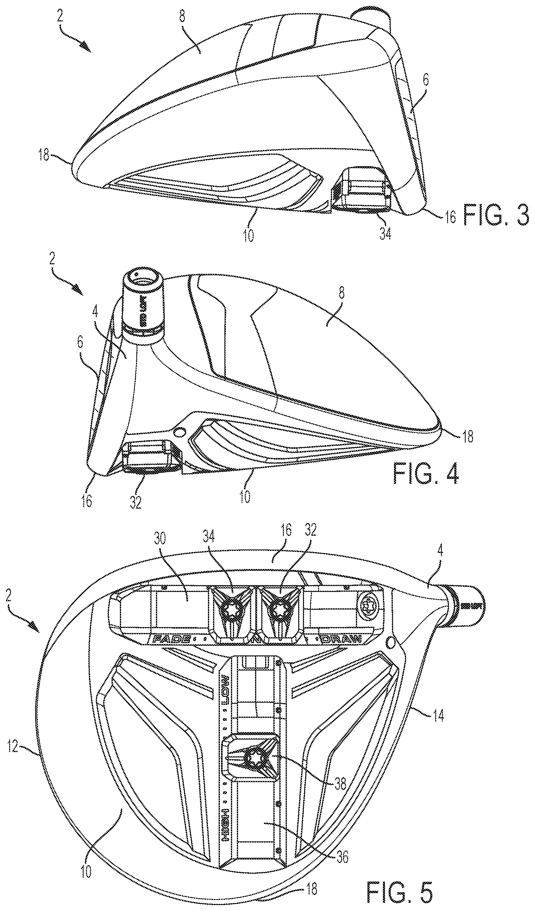 Patent US12324966 Figure 2 – Golf club heads