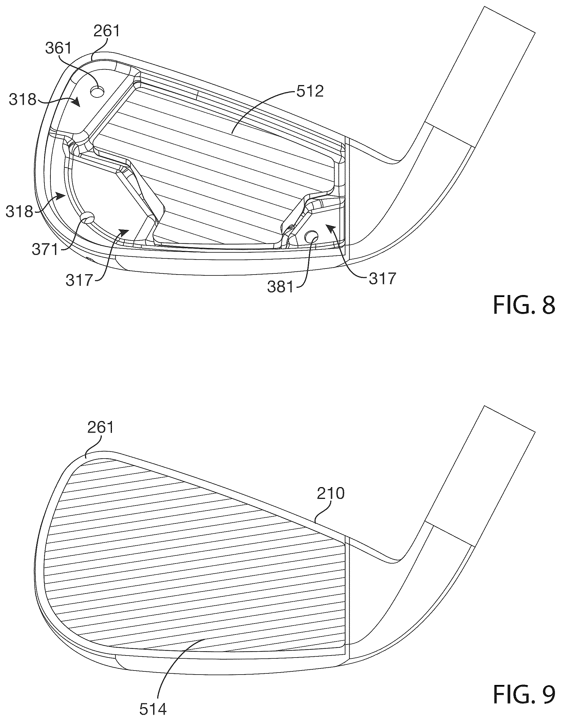 Patent US12324967 Figure 5 – Golf club heads and methods to manufacture golf club heads