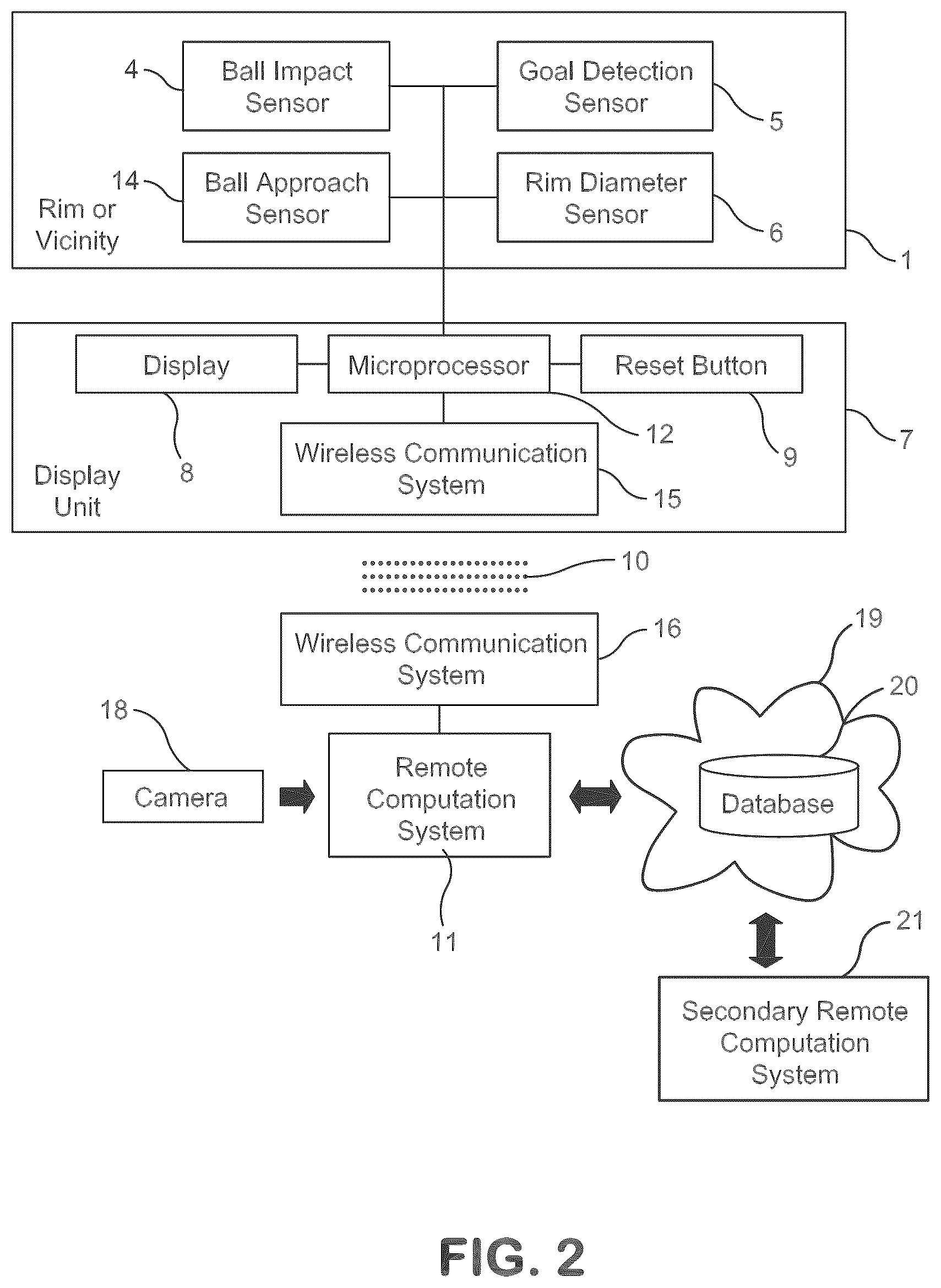 Patent US12324970 Figure 2 – Basketball performance monitoring system