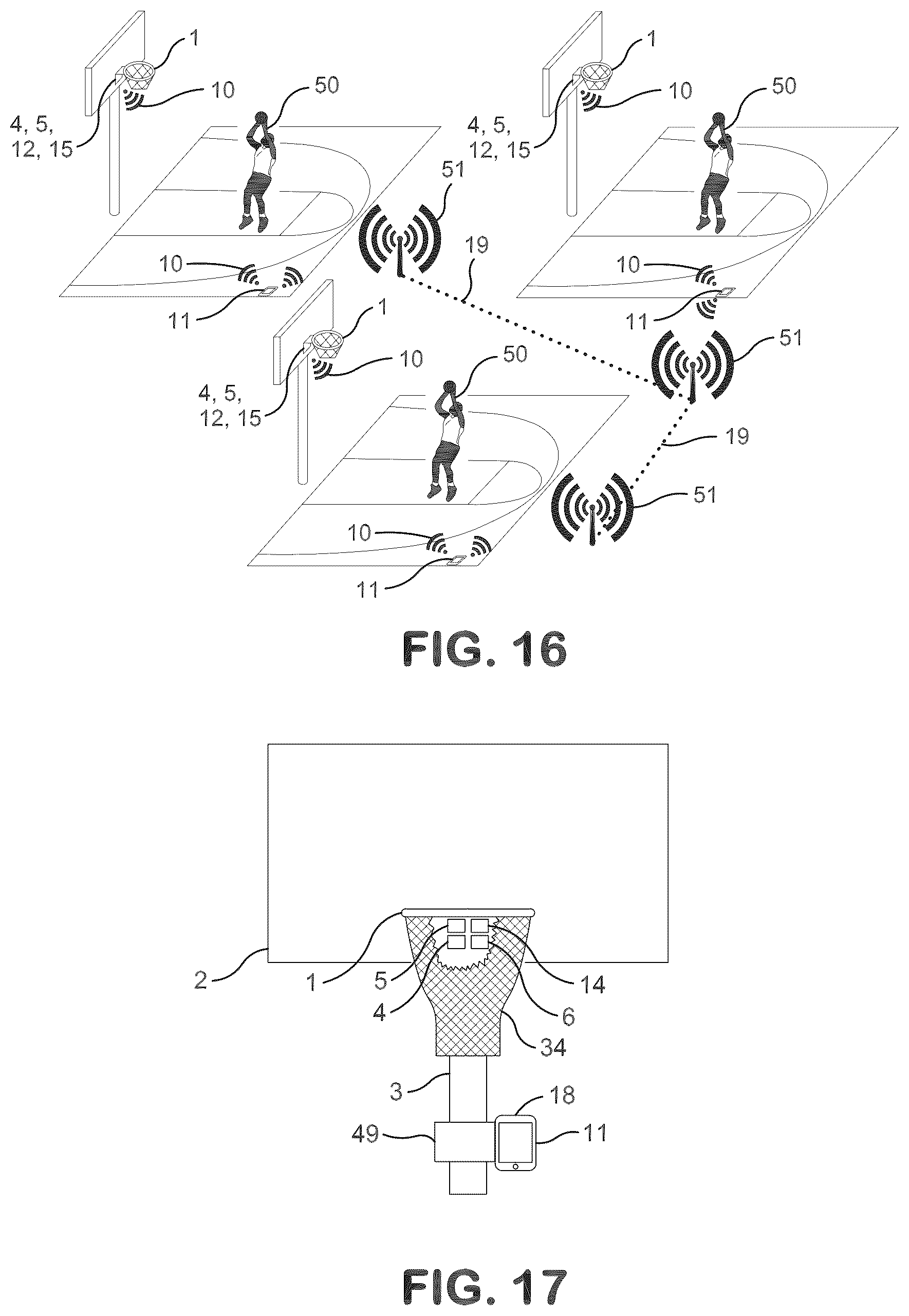 Patent US12324970 Figure 7 – Basketball performance monitoring system