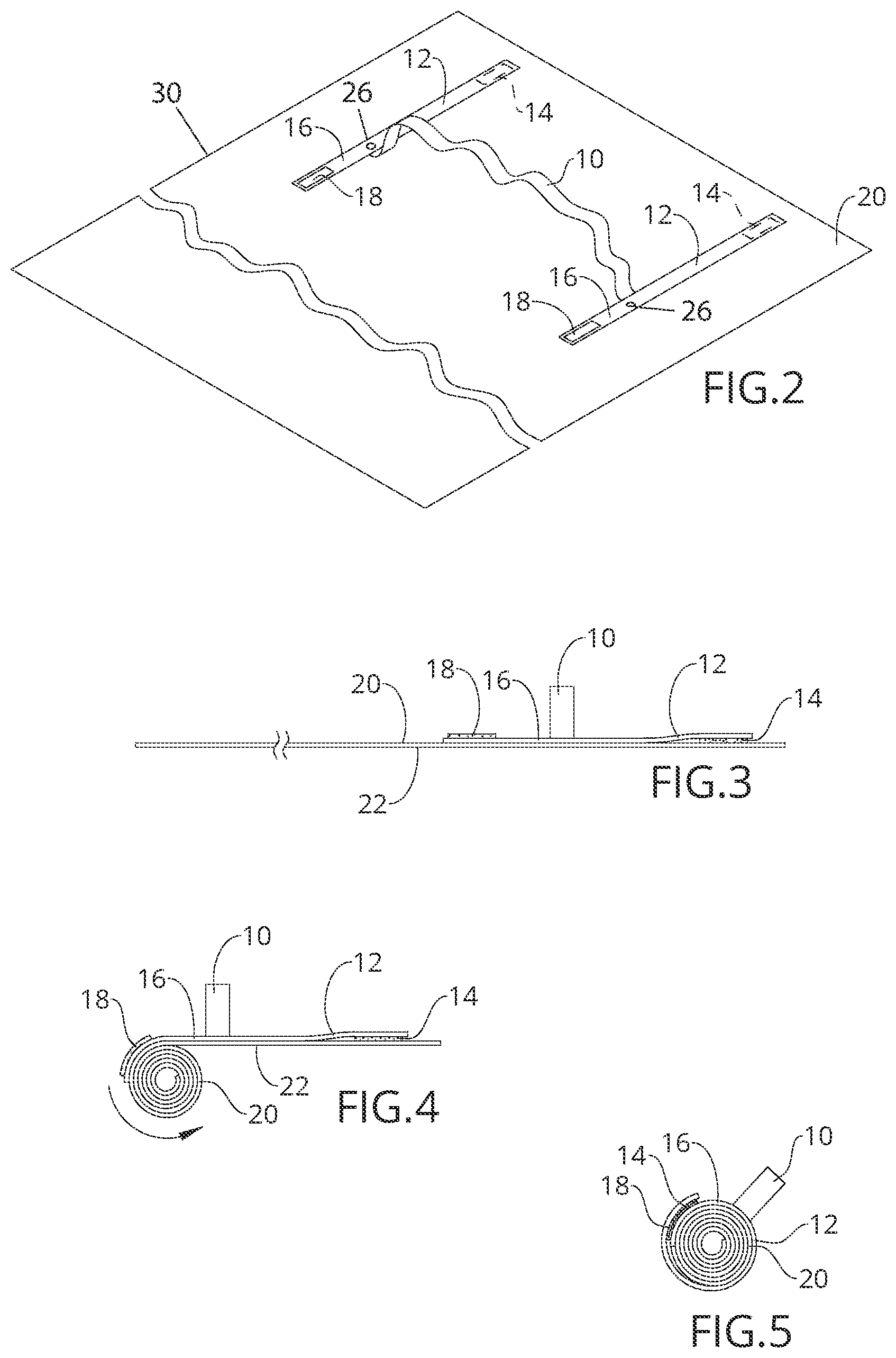 Patent US12324974 Figure 2 – Built-in carrier strap for a yoga/fitness mat