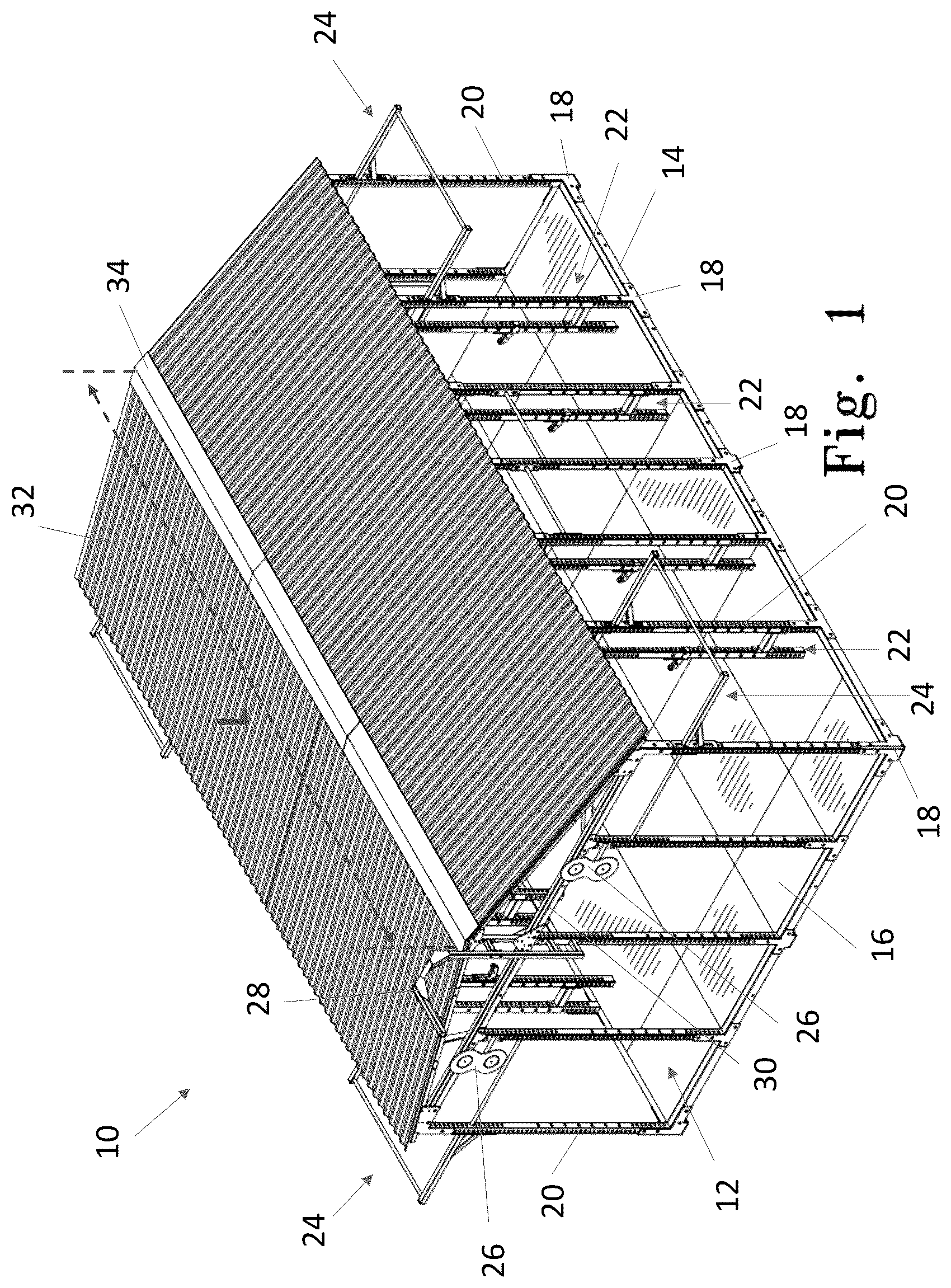 Patent US12324976 Figure 1 – Outdoor fitness pavilion