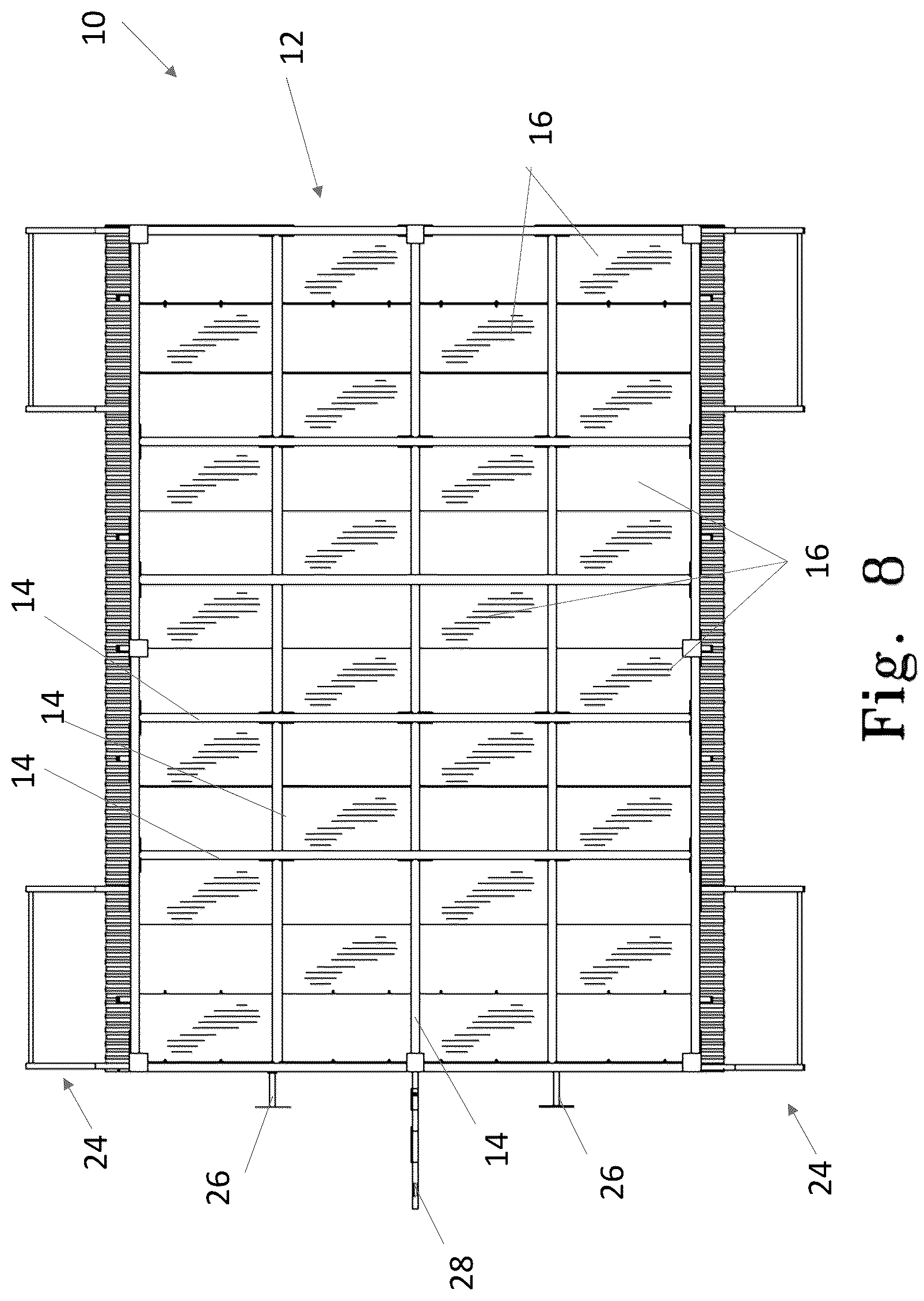 Patent US12324976 Figure 8 – Outdoor fitness pavilion