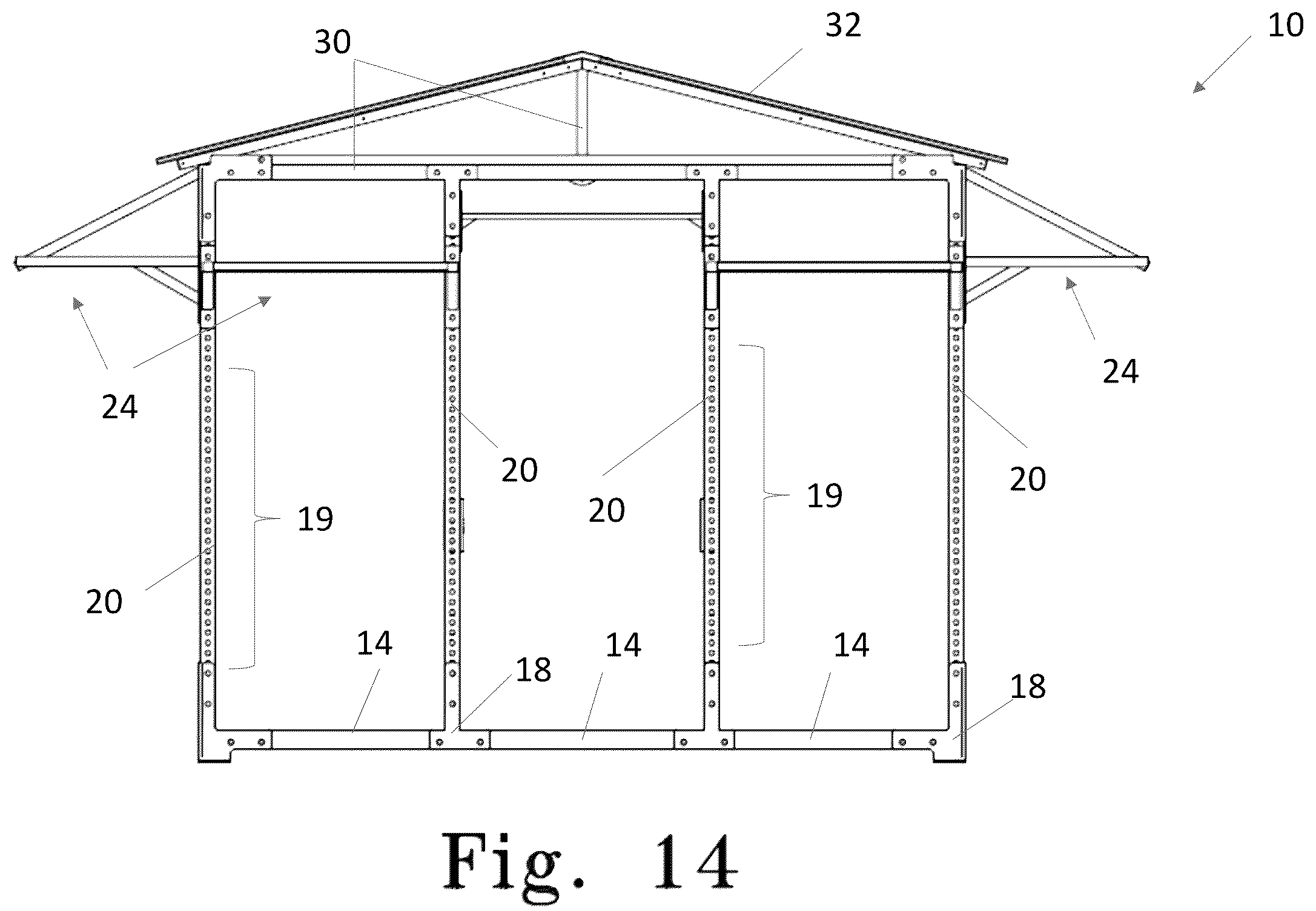Patent US12324976 Figure 14 – Outdoor fitness pavilion