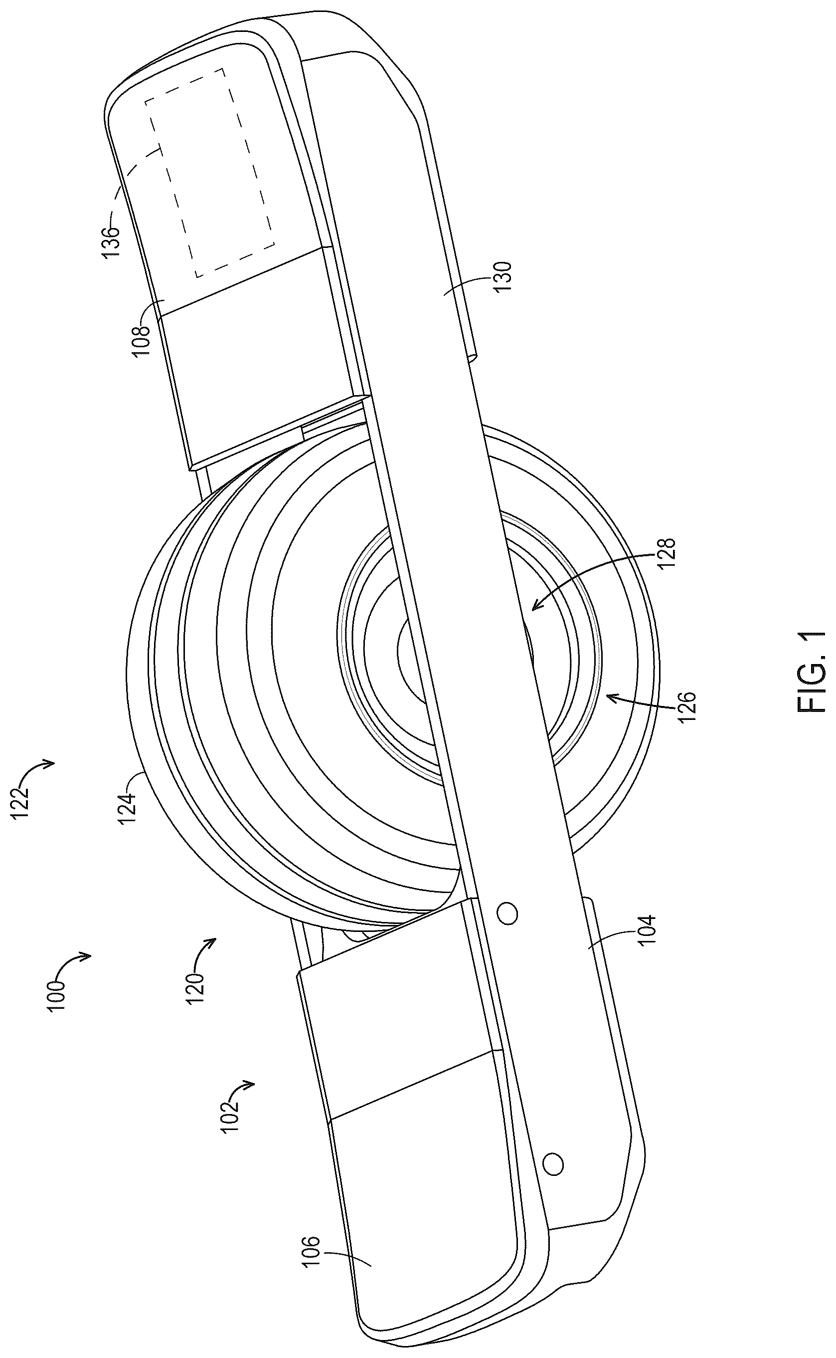 Patent US12324978 Figure 1 – Suspension systems for an electric skateboard