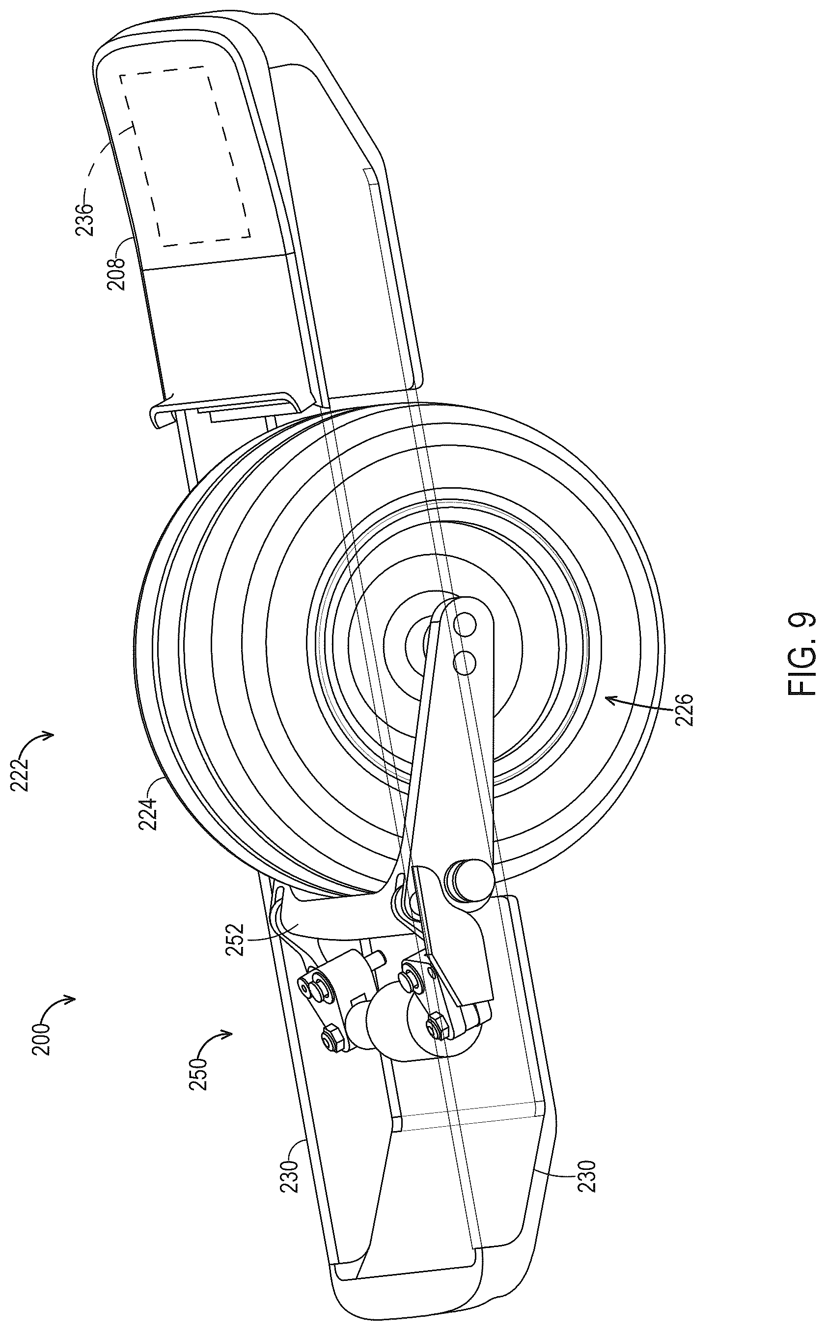 Patent US12324978 Figure 7 – Suspension systems for an electric skateboard