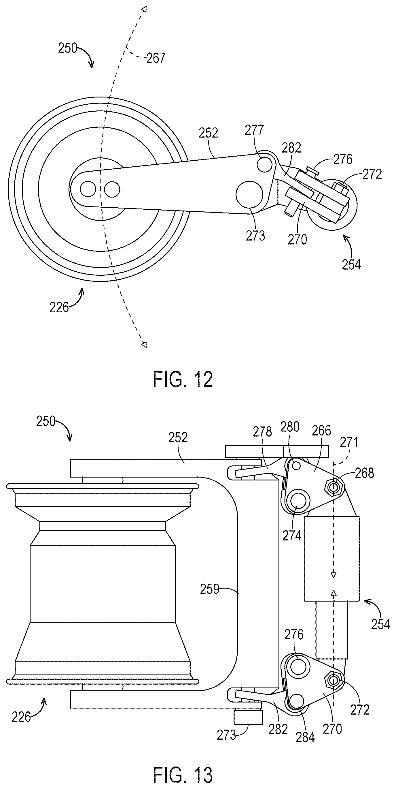 Patent US12324978 Figure 9 – Suspension systems for an electric skateboard