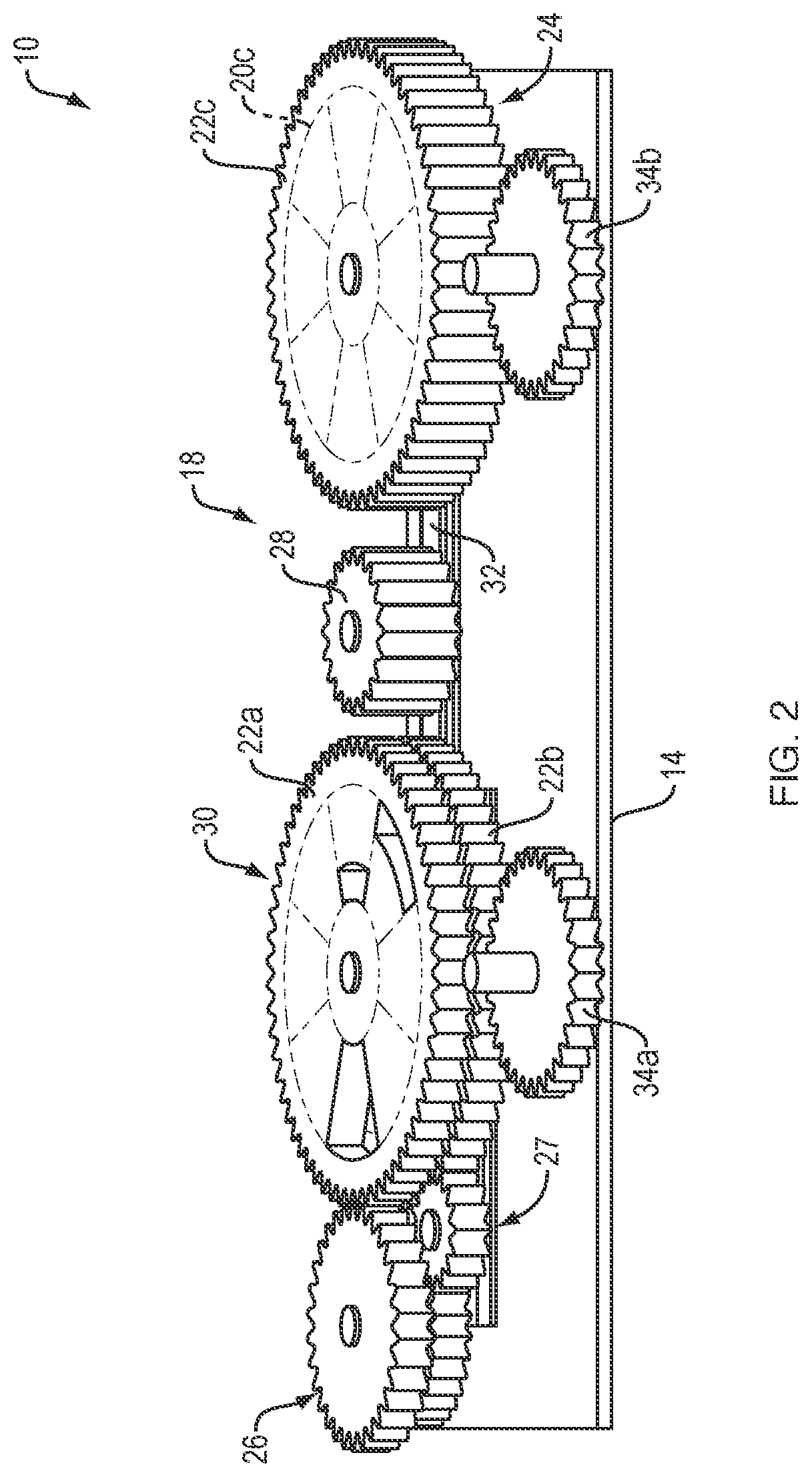 Patent US12324982 Figure 2 – Game system with gears and indicia