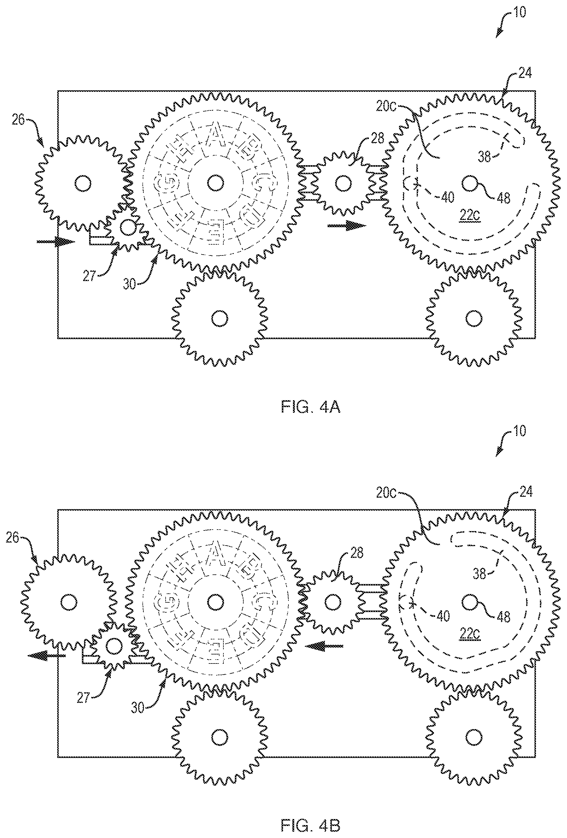 Patent US12324982 Figure 4 – Game system with gears and indicia